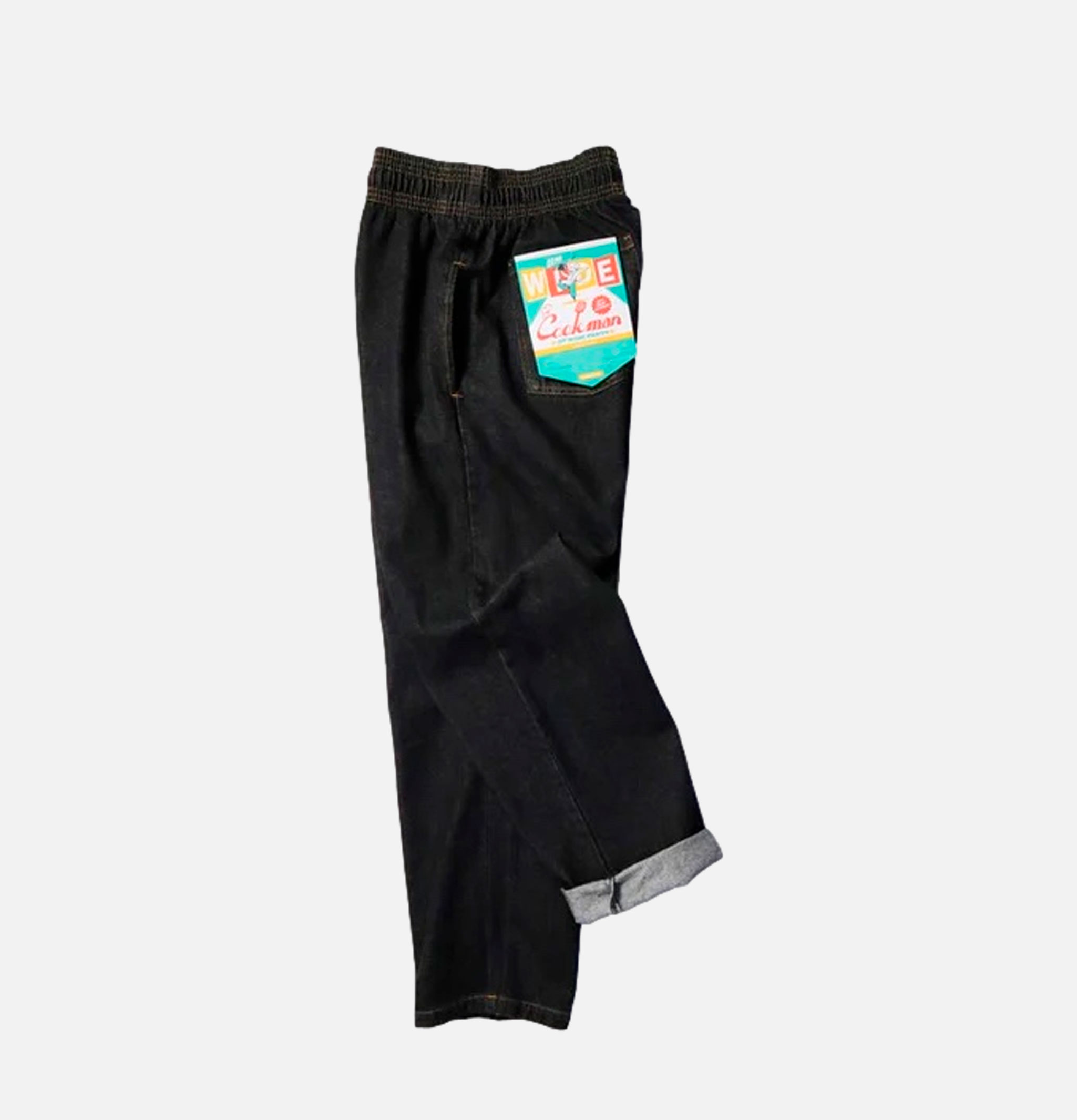 Cookman Chef Pant Semiwide Denim Black