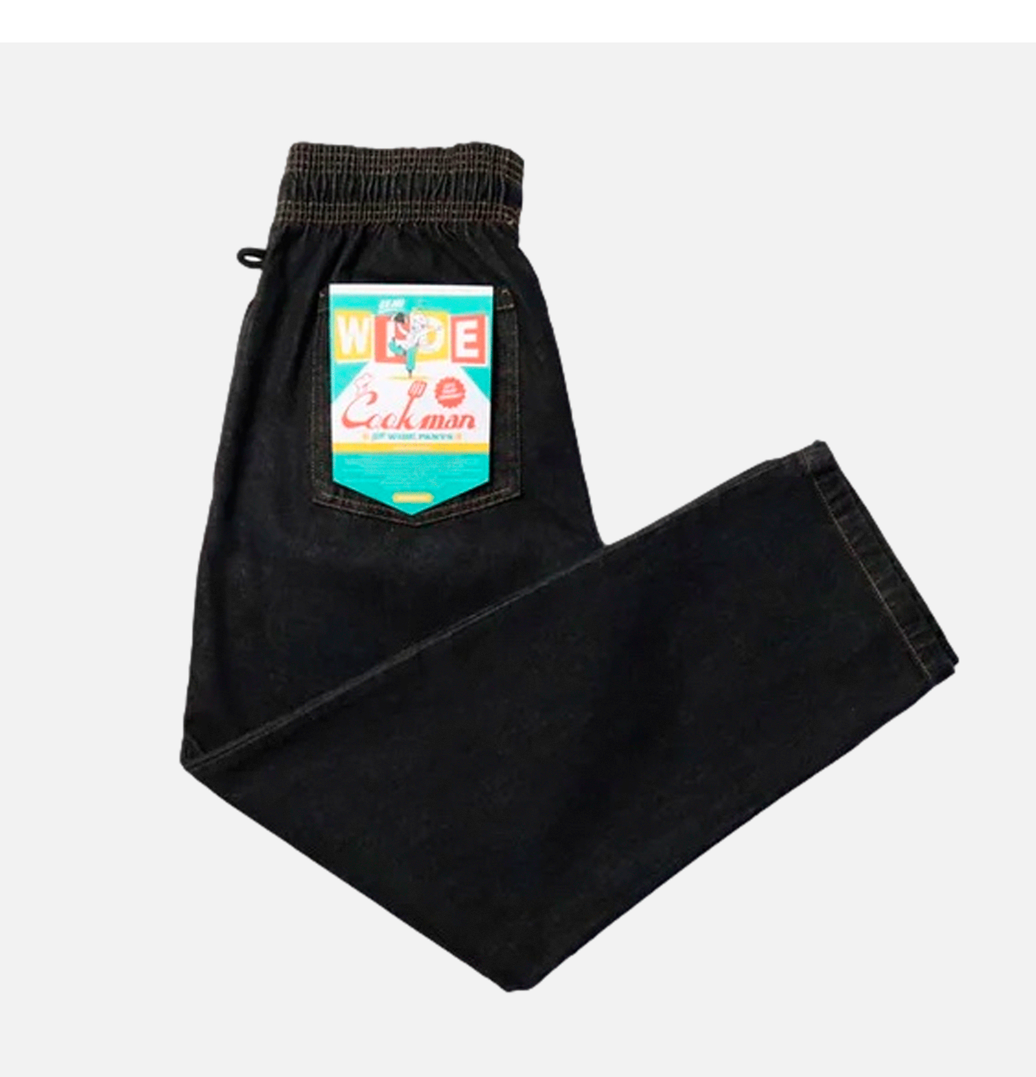 Cookman Chef Pant Semiwide Denim Black