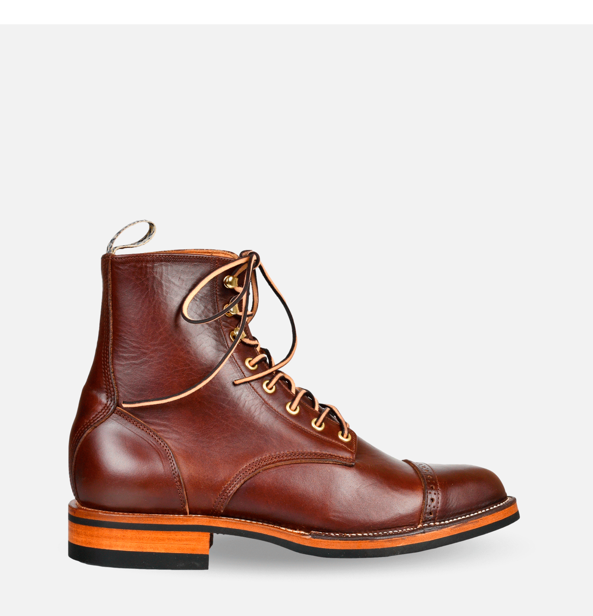 Unmarked Handcrafted Db Hunter Cap Toe Full Brown