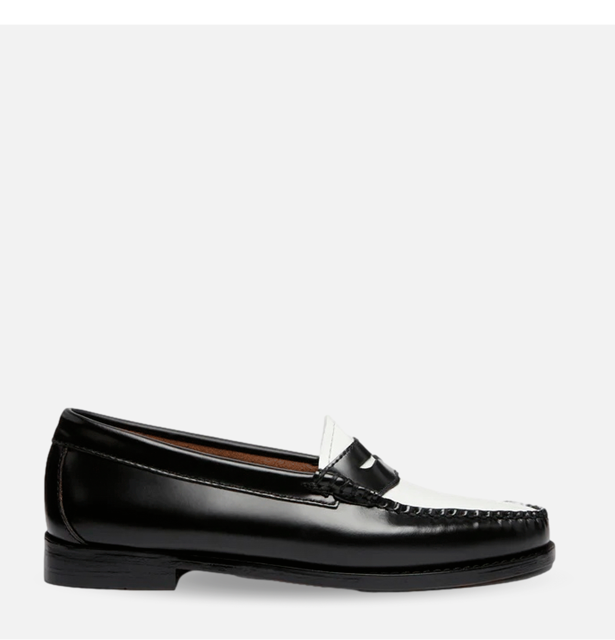 Gh Bass Mocassins Weejun Blanc et Noir