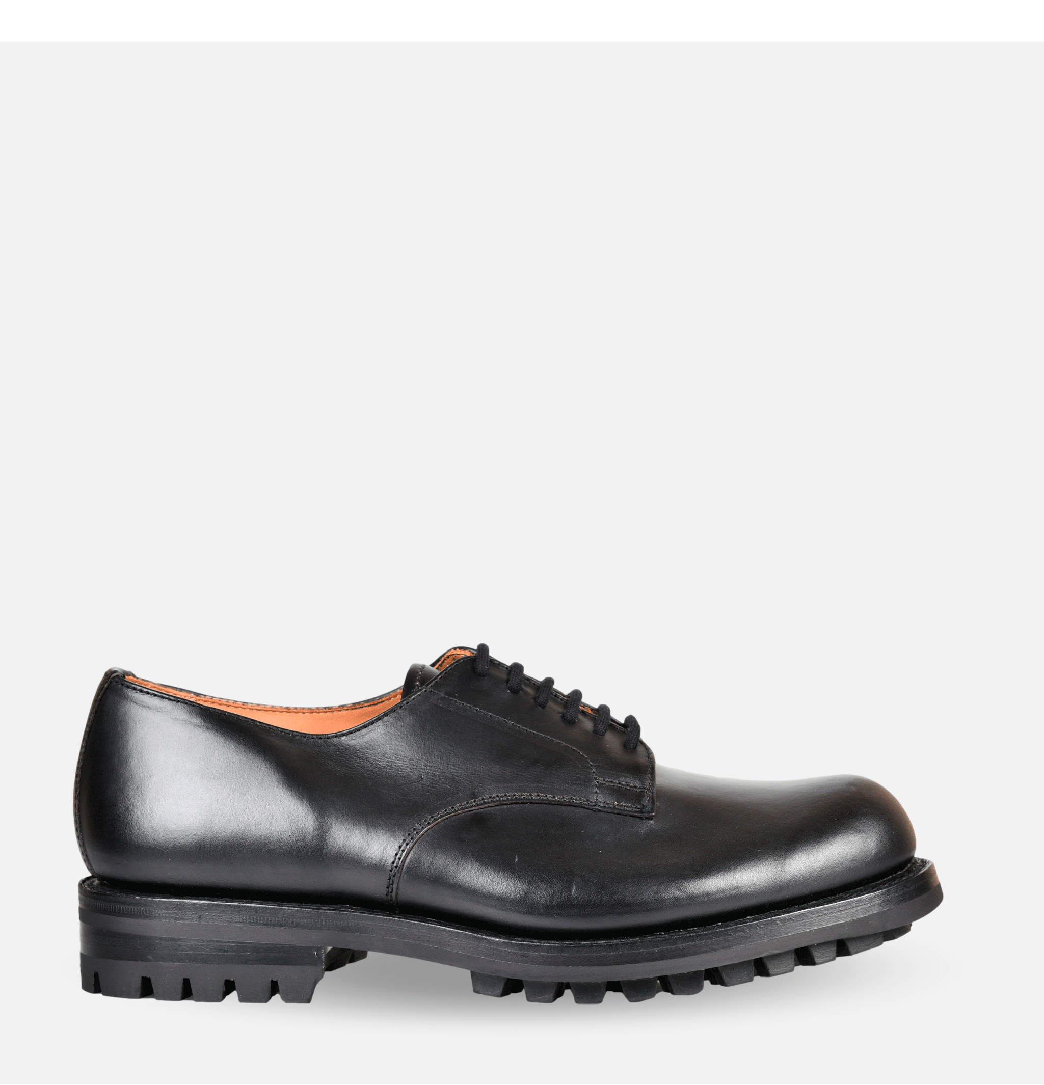Trickers Officer Derbies Black Horween Cxl