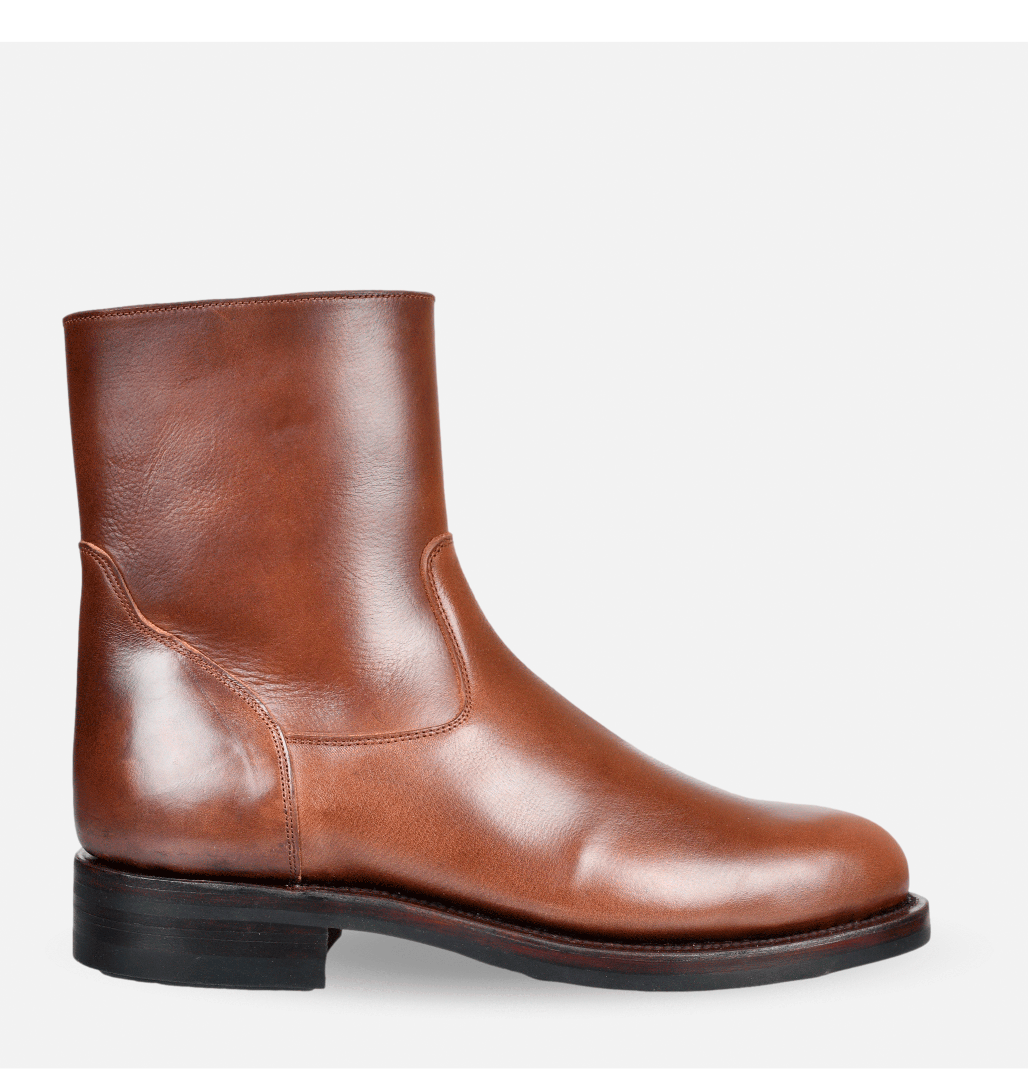 Zip Boots Full Brown