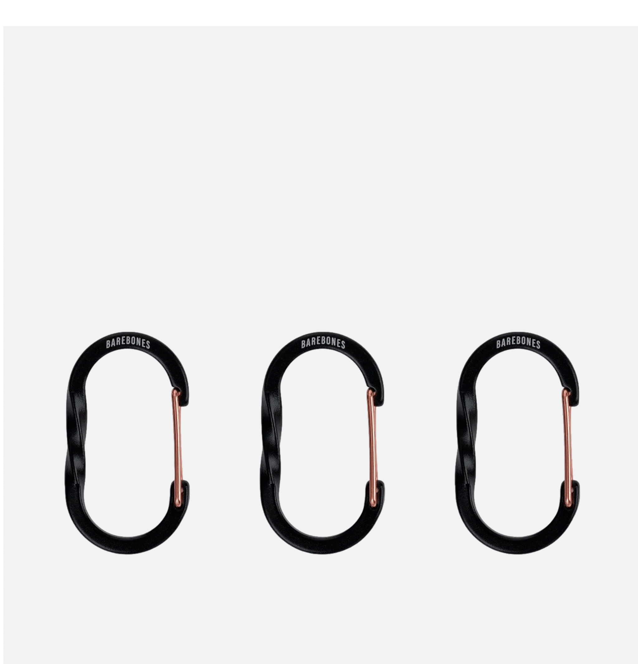 Barebones Wiregate Carabiner Small Noir