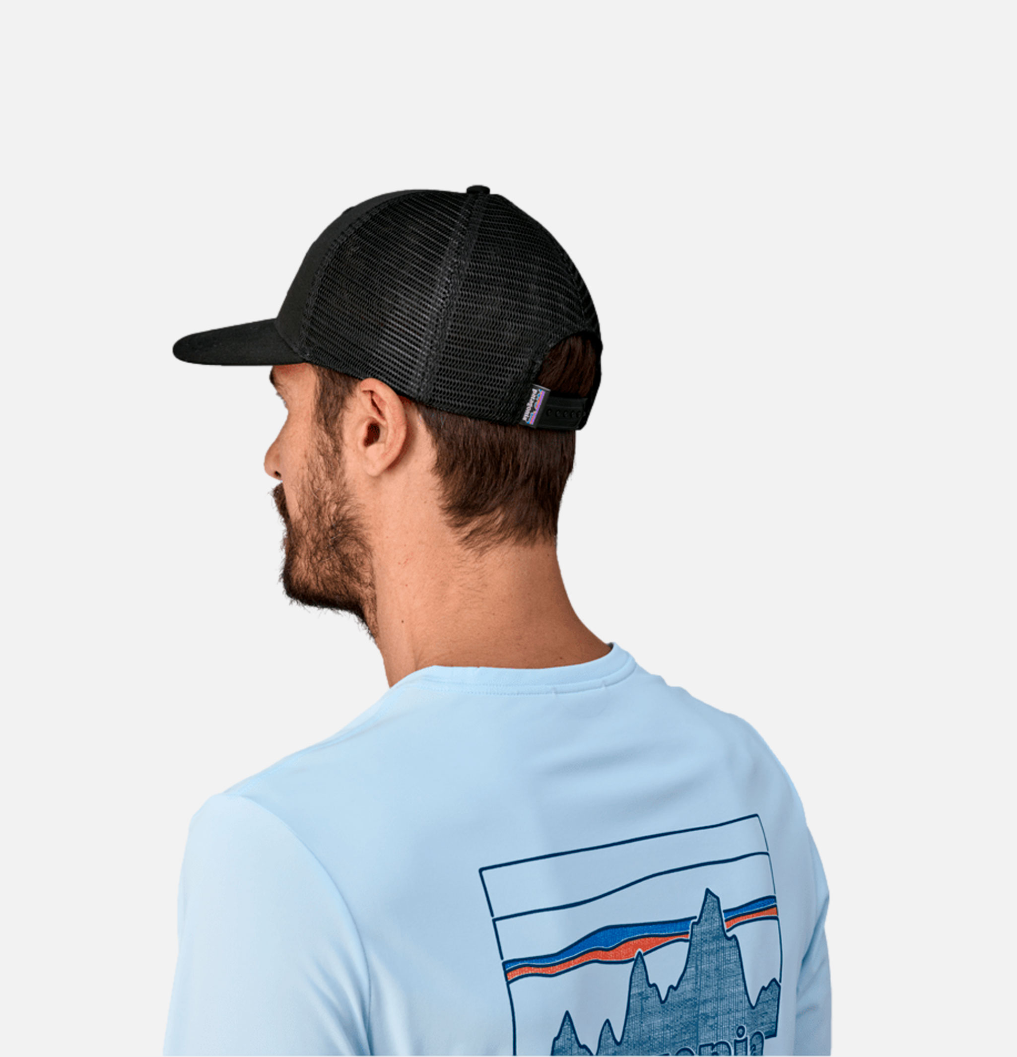 Patagonia P6 Logo Trucker Cap Black