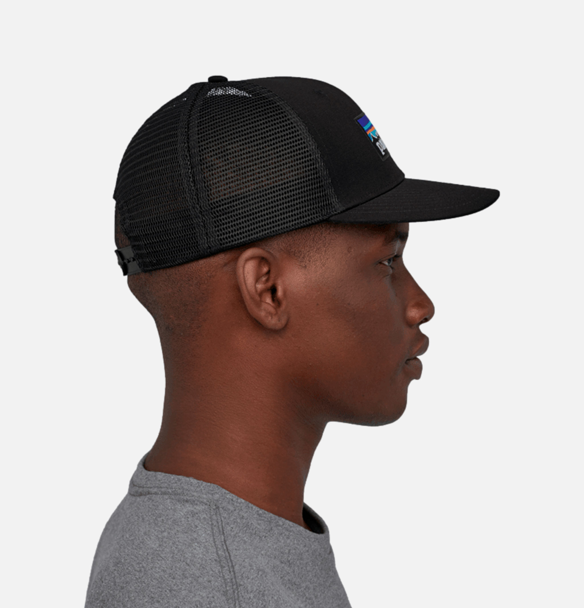 Patagonia P6 Logo Trucker Cap Black
