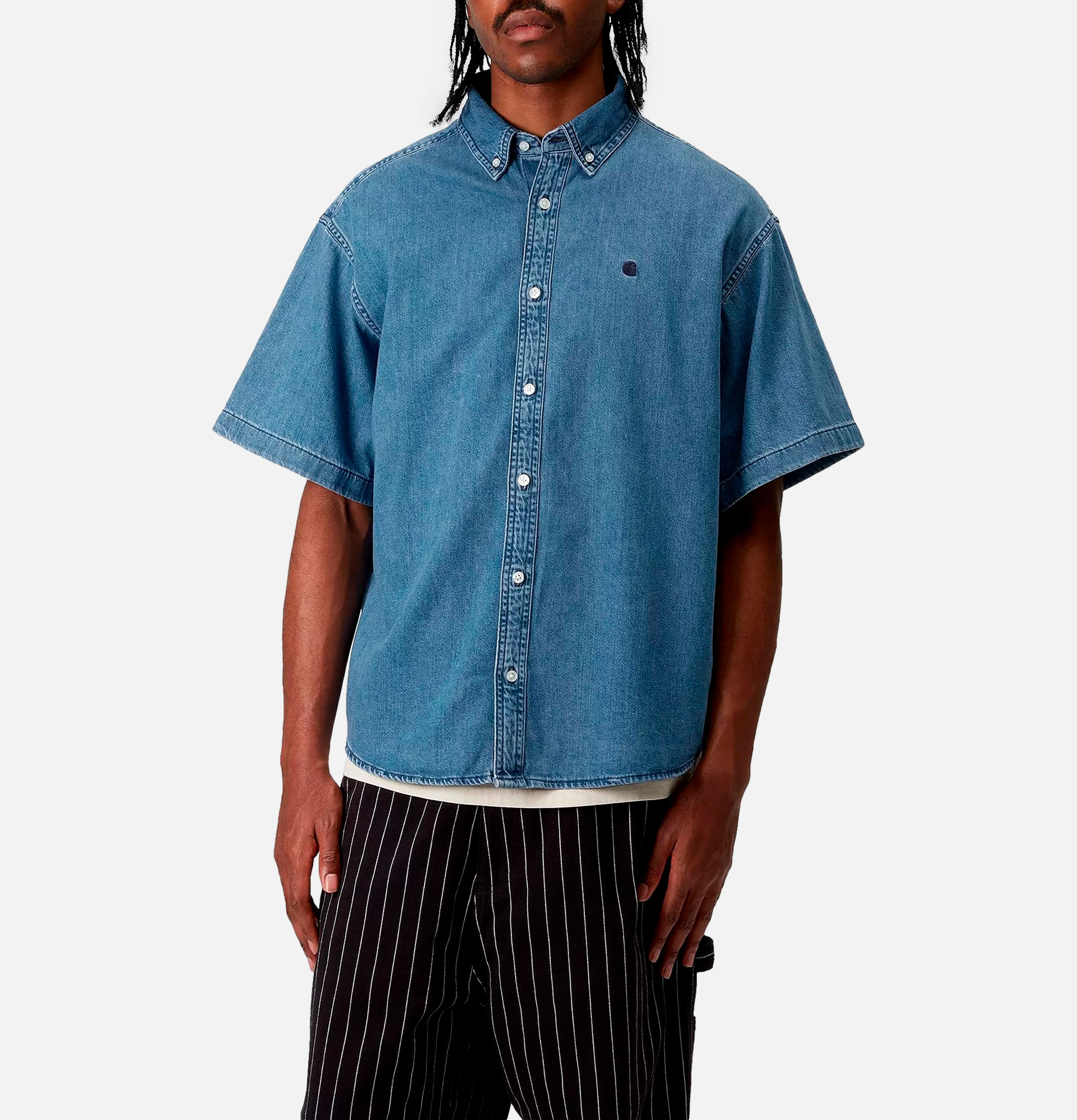 CARHARTT WIP Lucas Shirt Ss Stone Wash