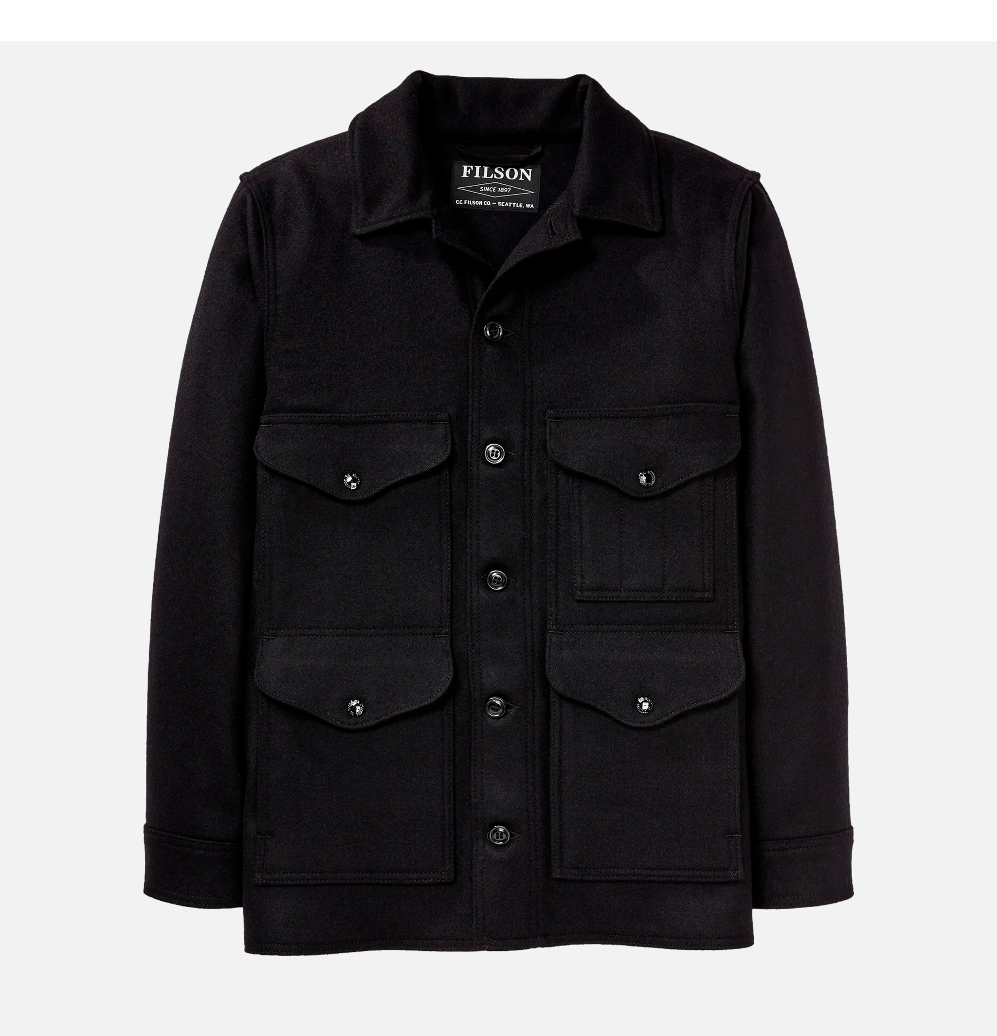 Filson Jacket  Wool Mackinaw Cruiser Black