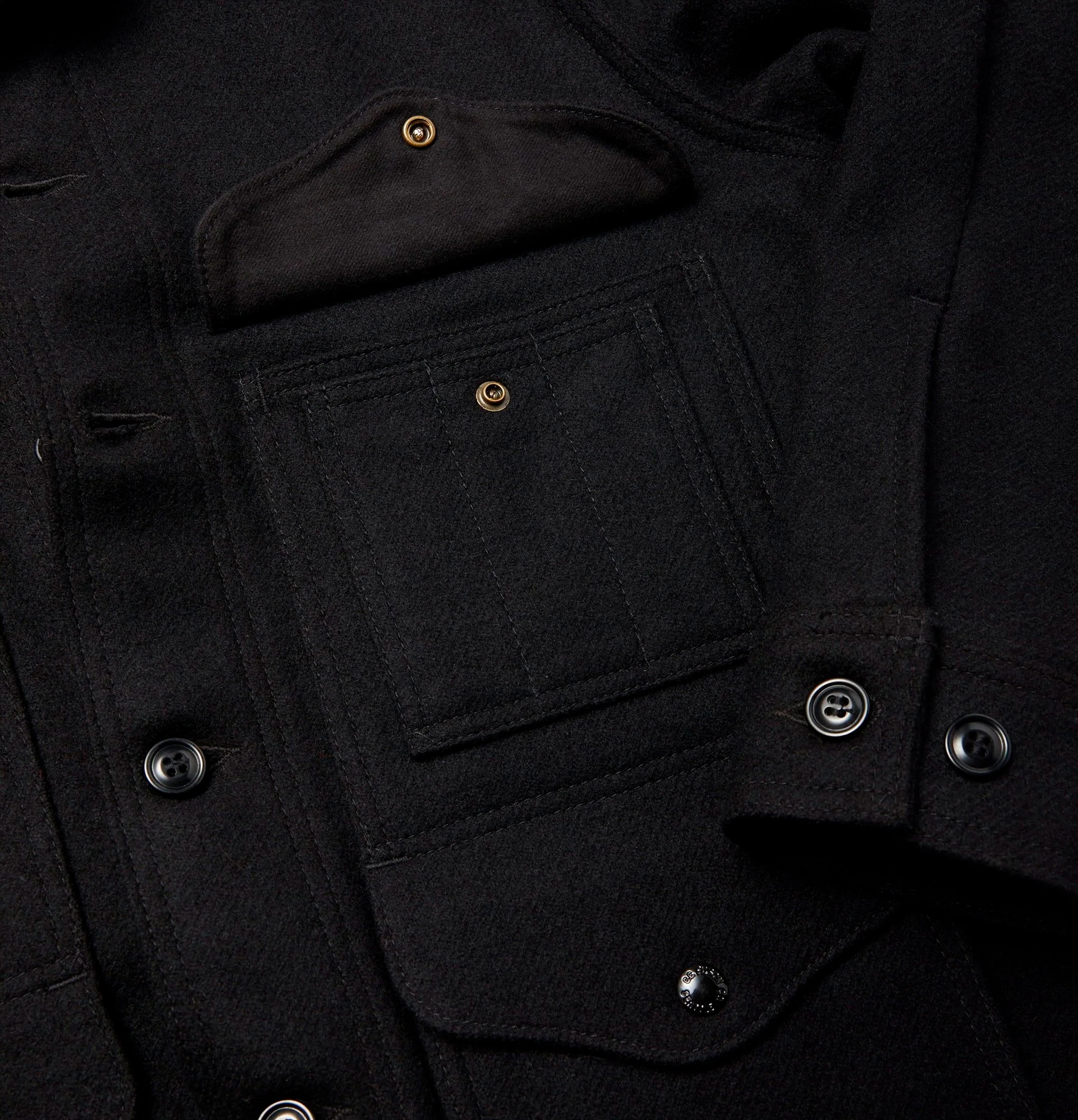 Filson Veste Wool Mackinaw Cruiser Noir