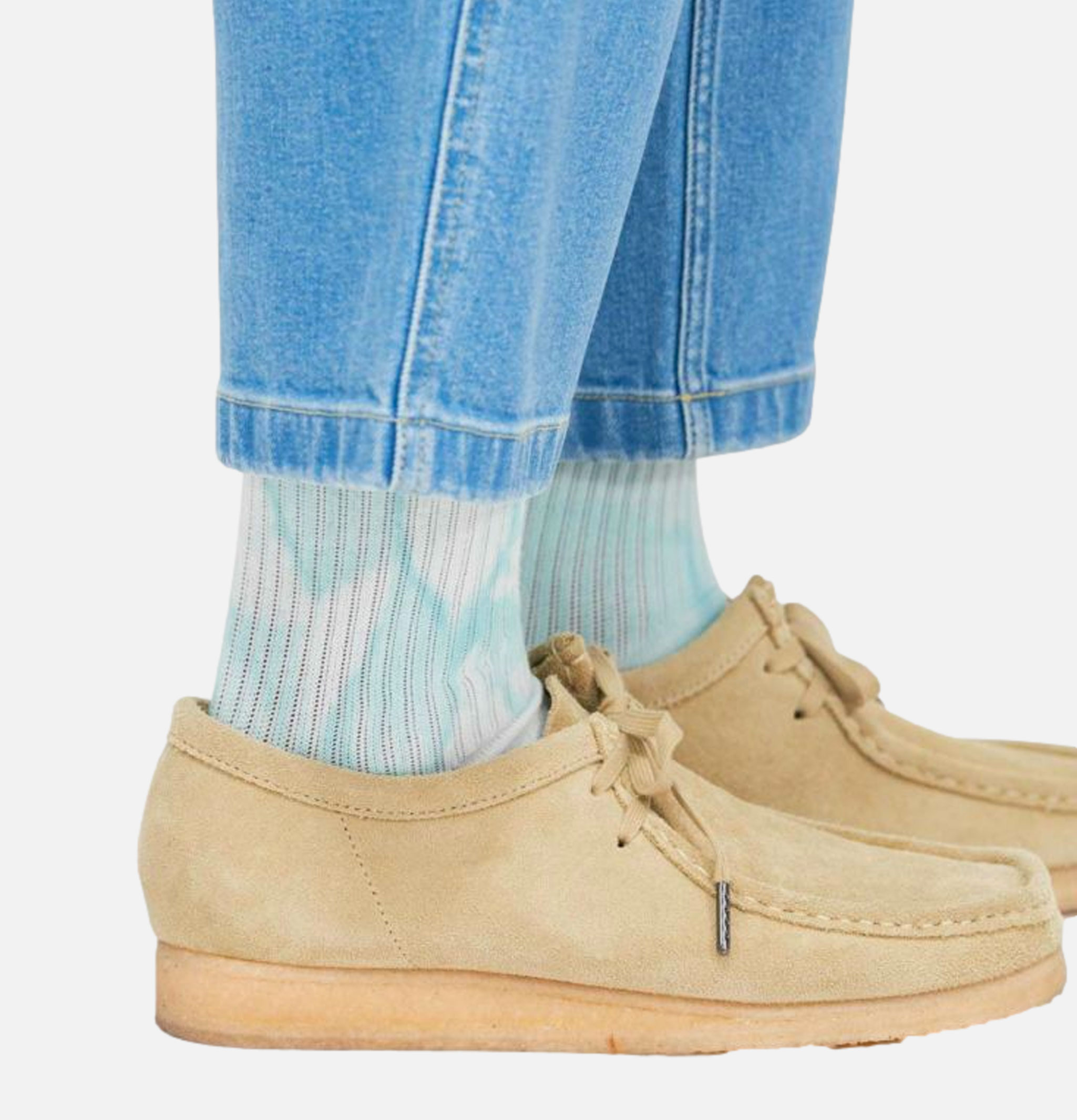Gramicci Tie-Dye Crew Socks Light Blue