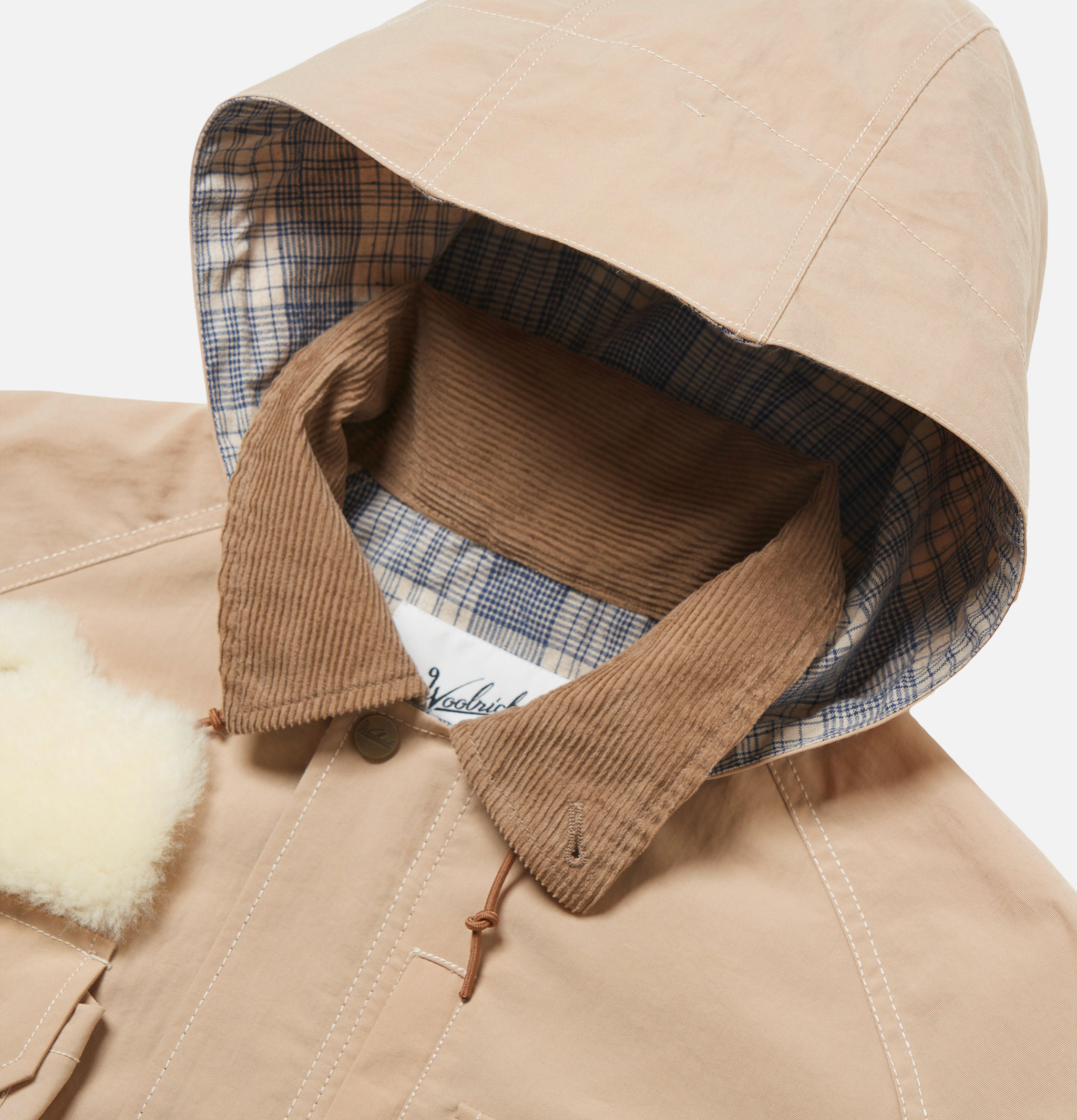 Woolrich Recycle Nylon Oxford Jacket Beige