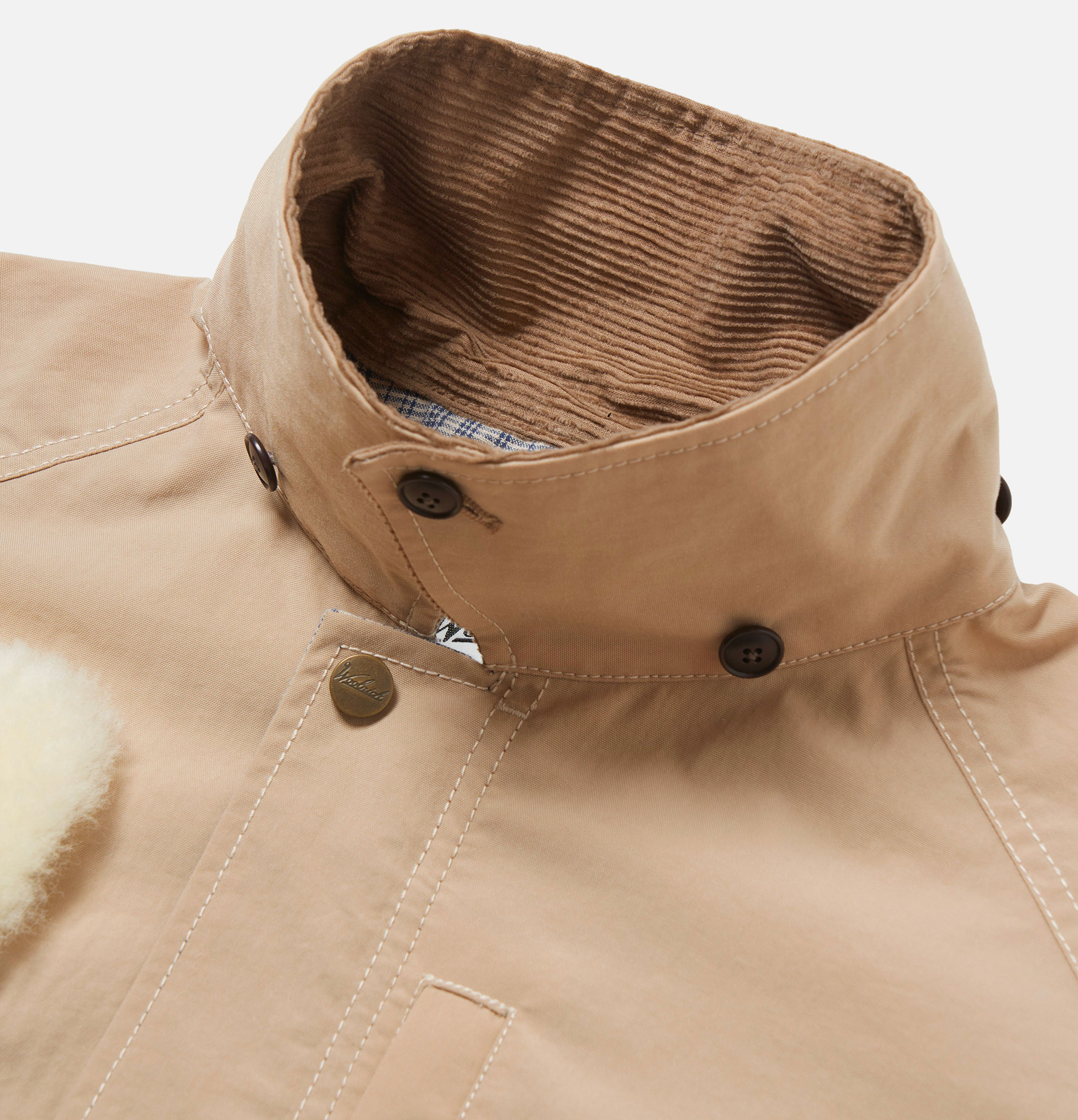 Woolrich Recycle Nylon Oxford Jacket Beige