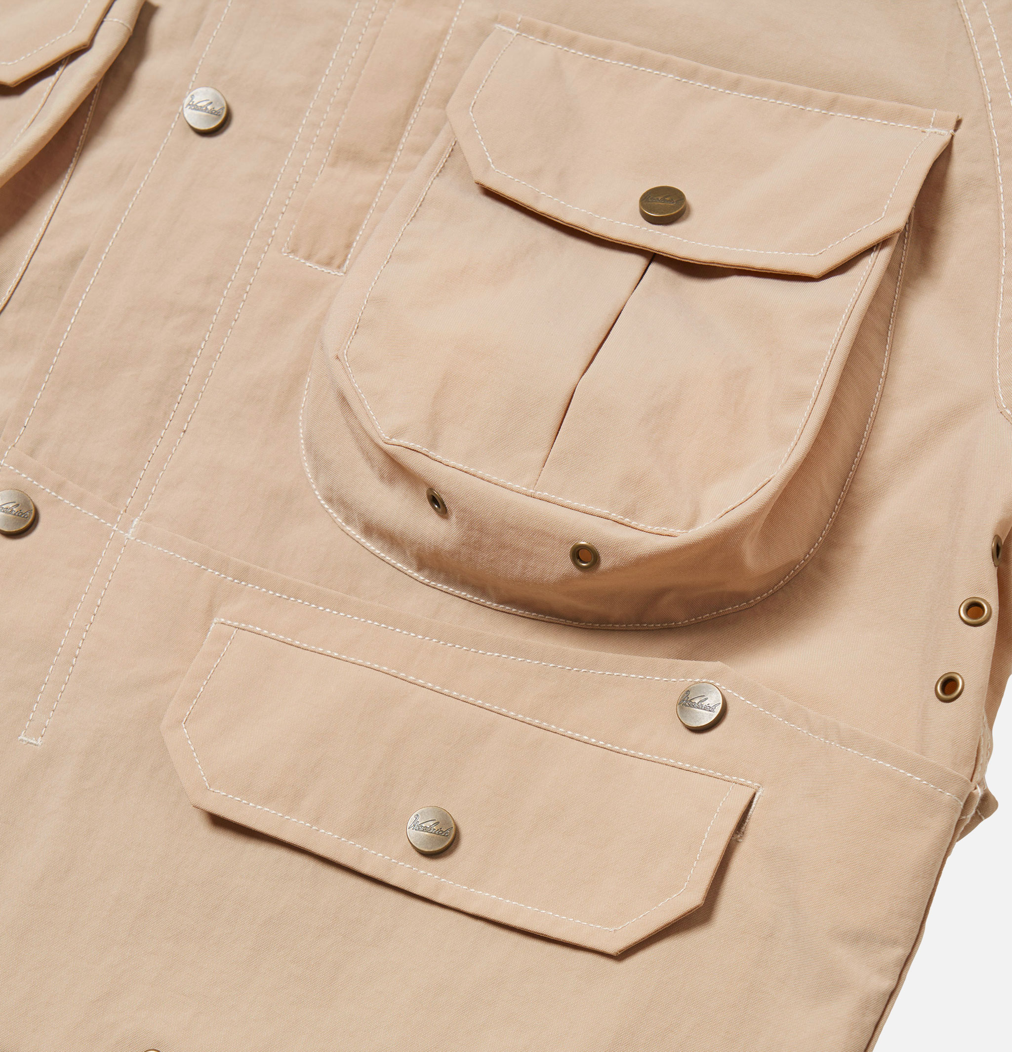 Woolrich Recycle Nylon Oxford Jacket Beige
