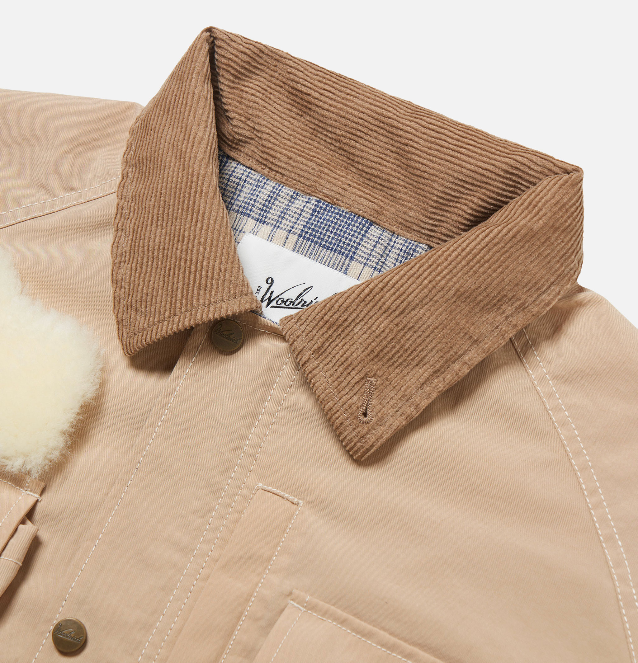 Woolrich Recycle Nylon Oxford Jacket Beige