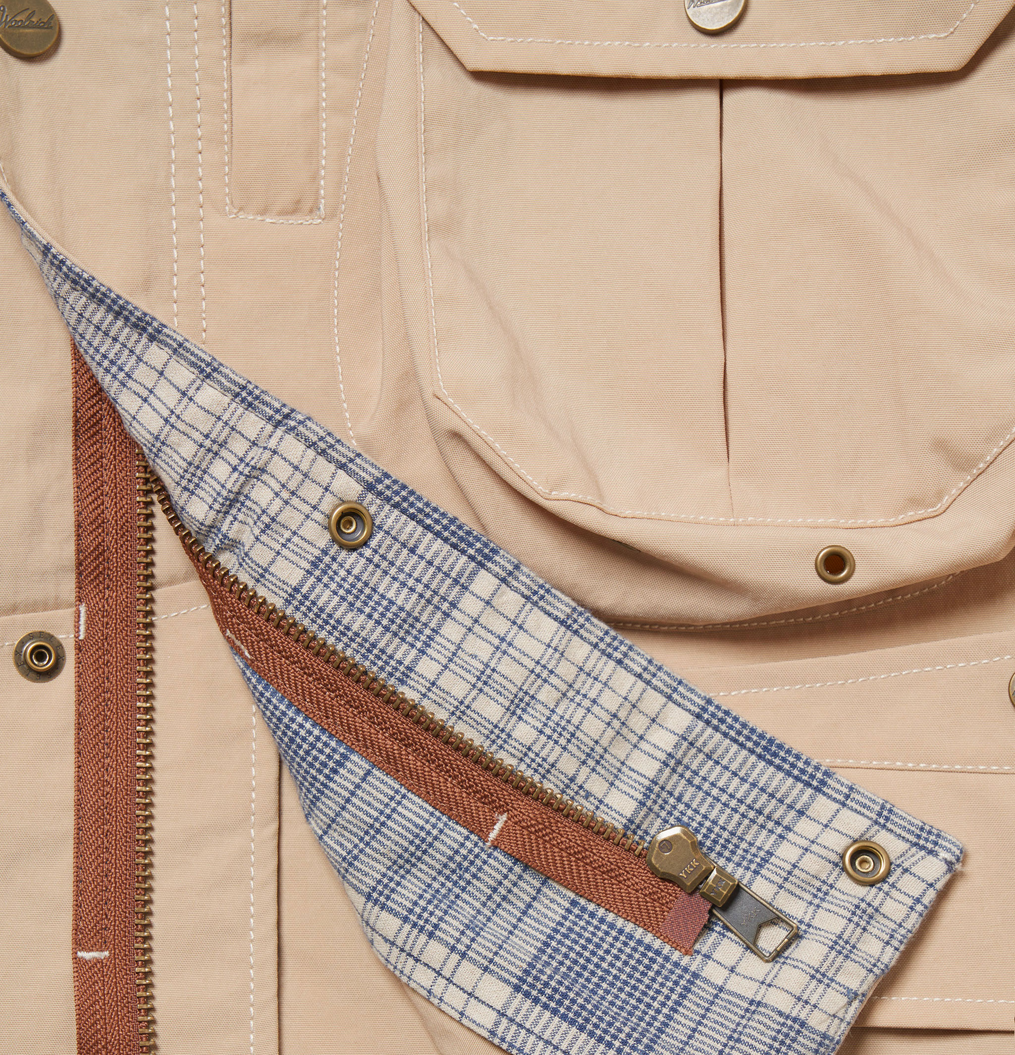 Woolrich Recycle Nylon Oxford Jacket Beige