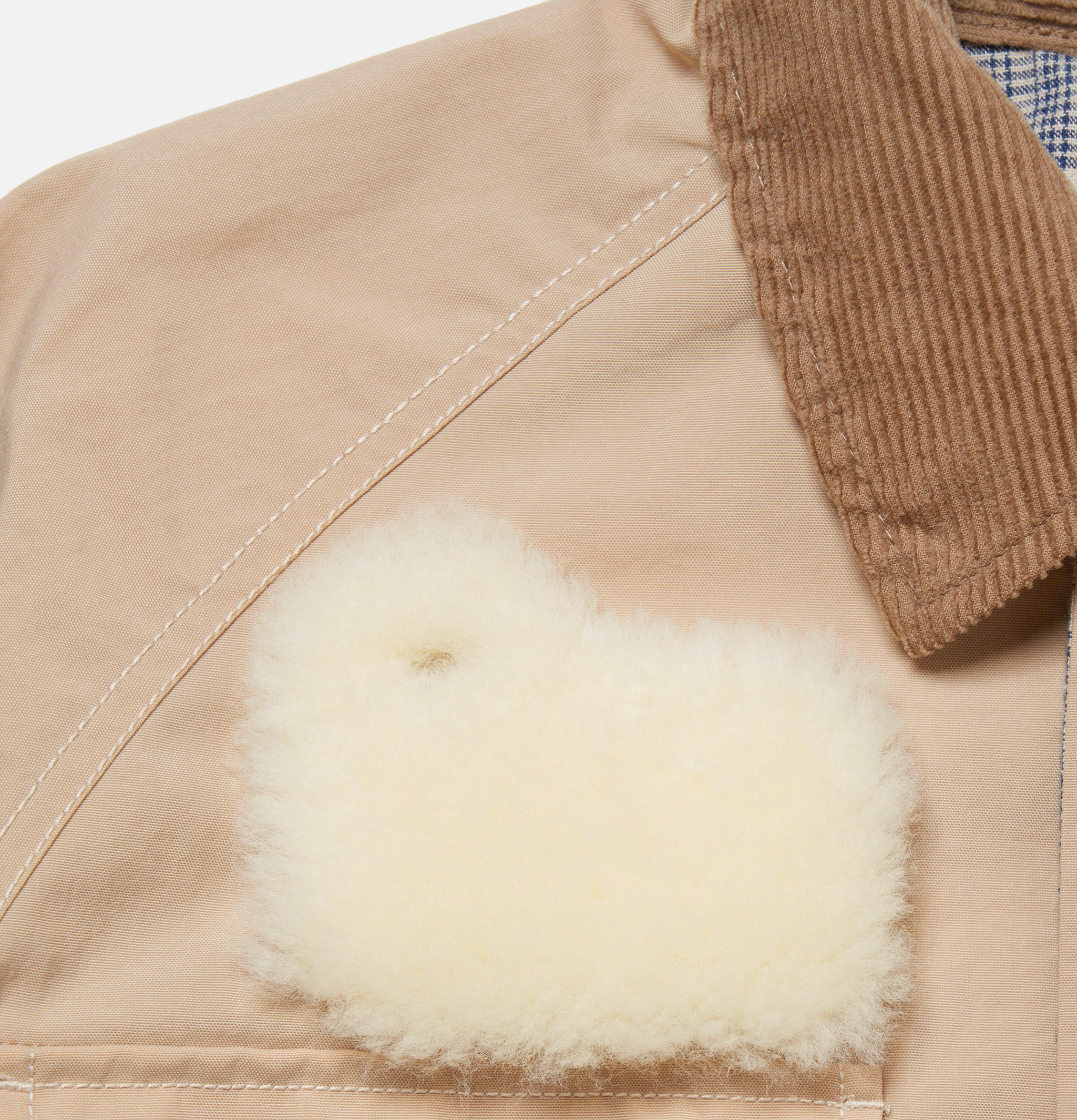 Woolrich Recycle Nylon Oxford Jacket Beige