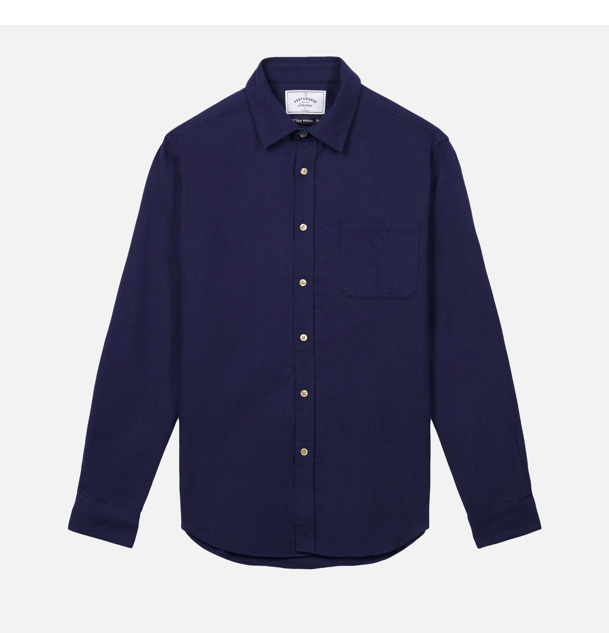 Portuguese Flannel Shirt Teca Navy