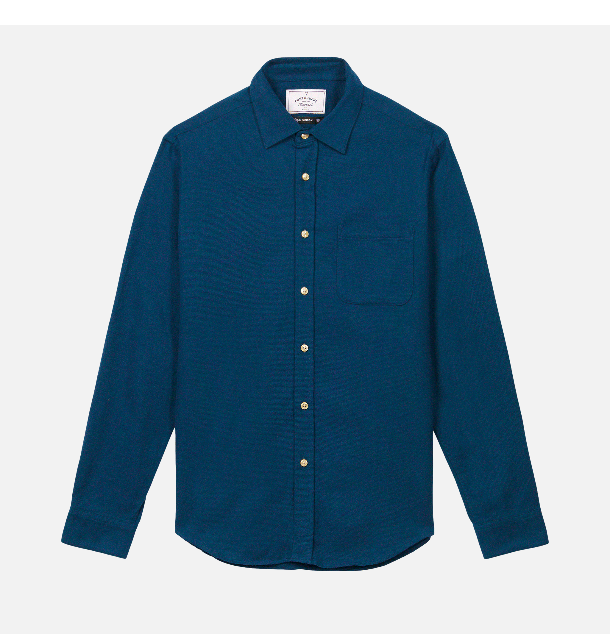 Portuguese Flannel Chemise Teca French Bleu