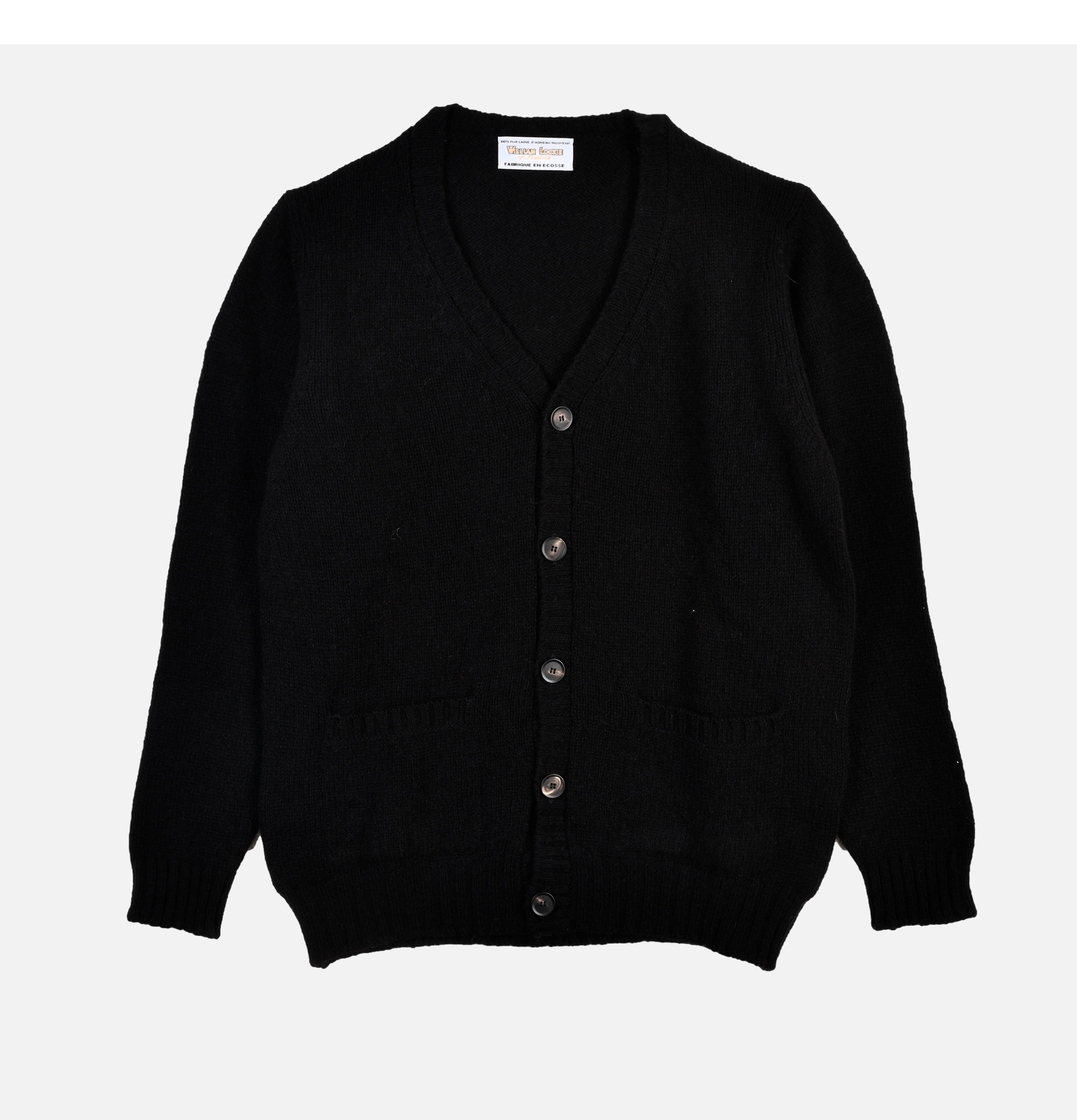 William Lockie Aryan Black Cardigan