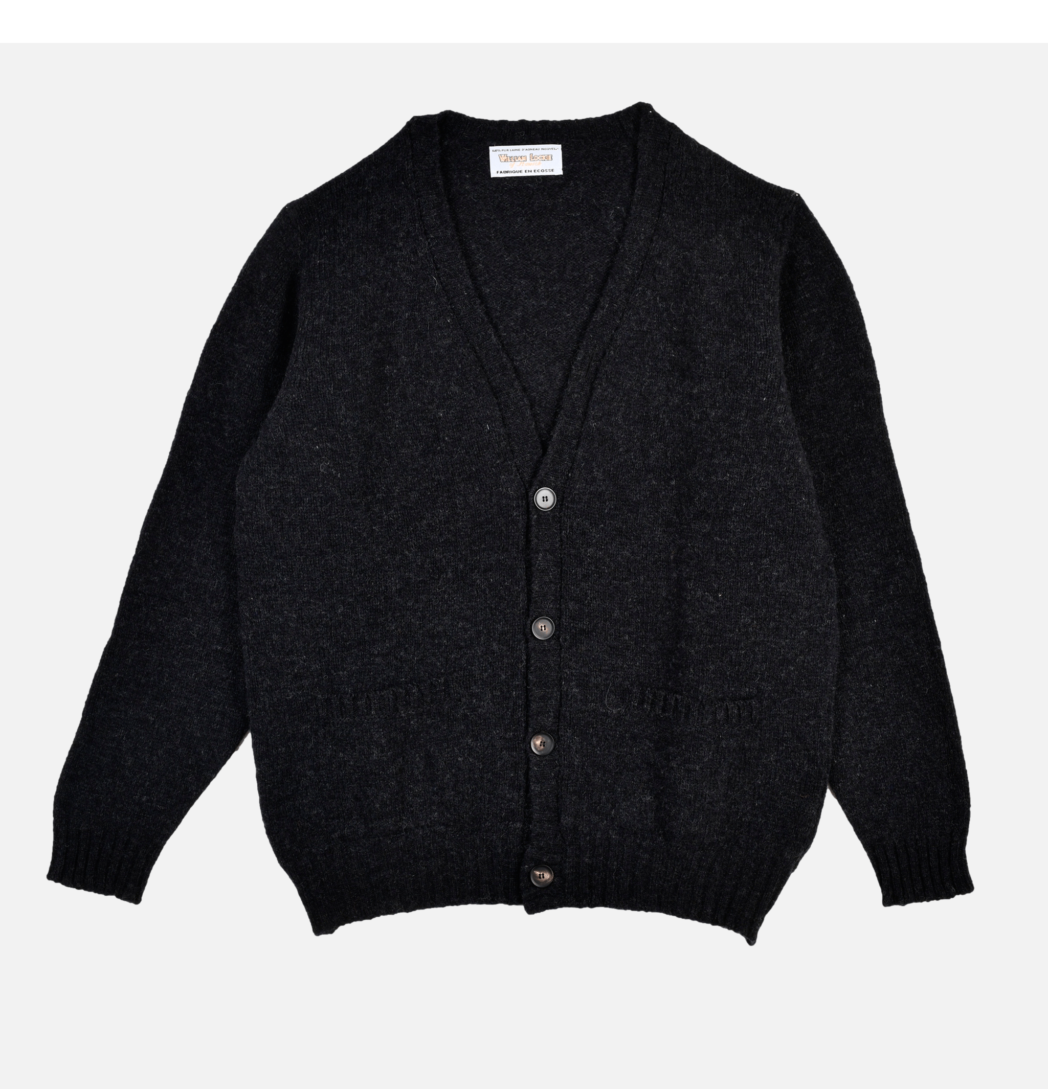 William Lockie Aryan Charcoal Cardigan