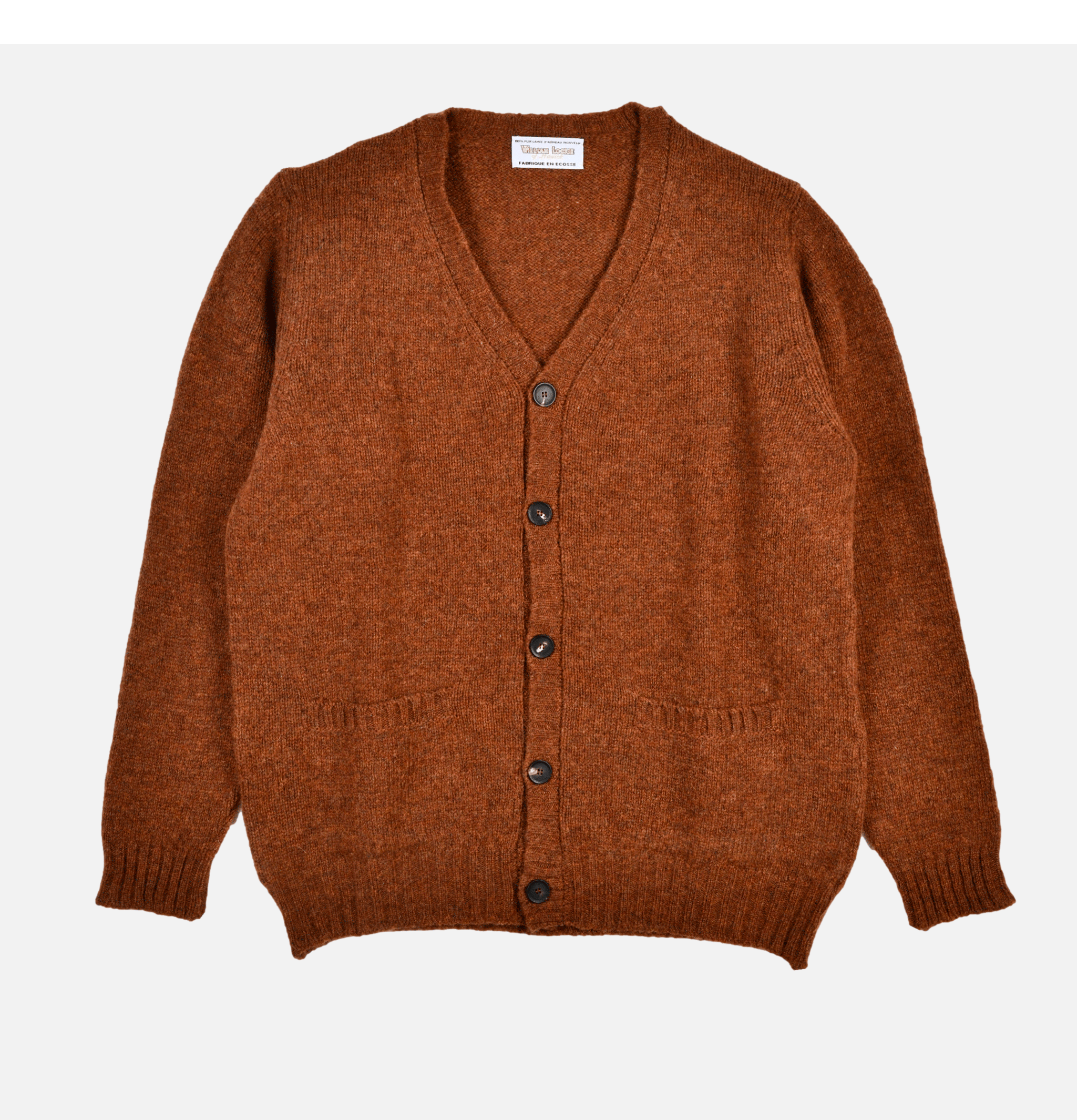 William Lockie Aryan Pecan Cardigan Brown