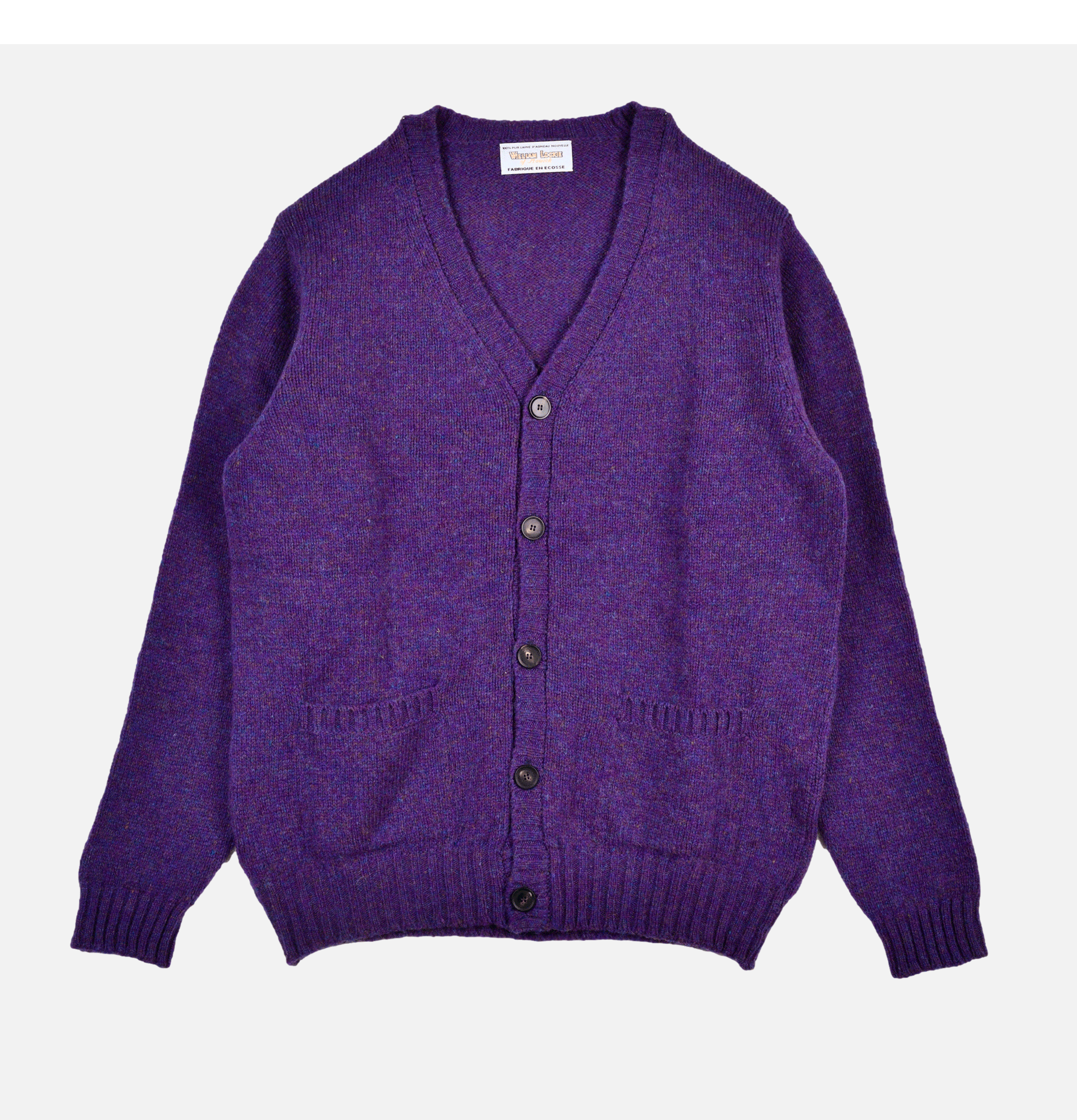 William Lockie Aryan Royal Violet Cardigan