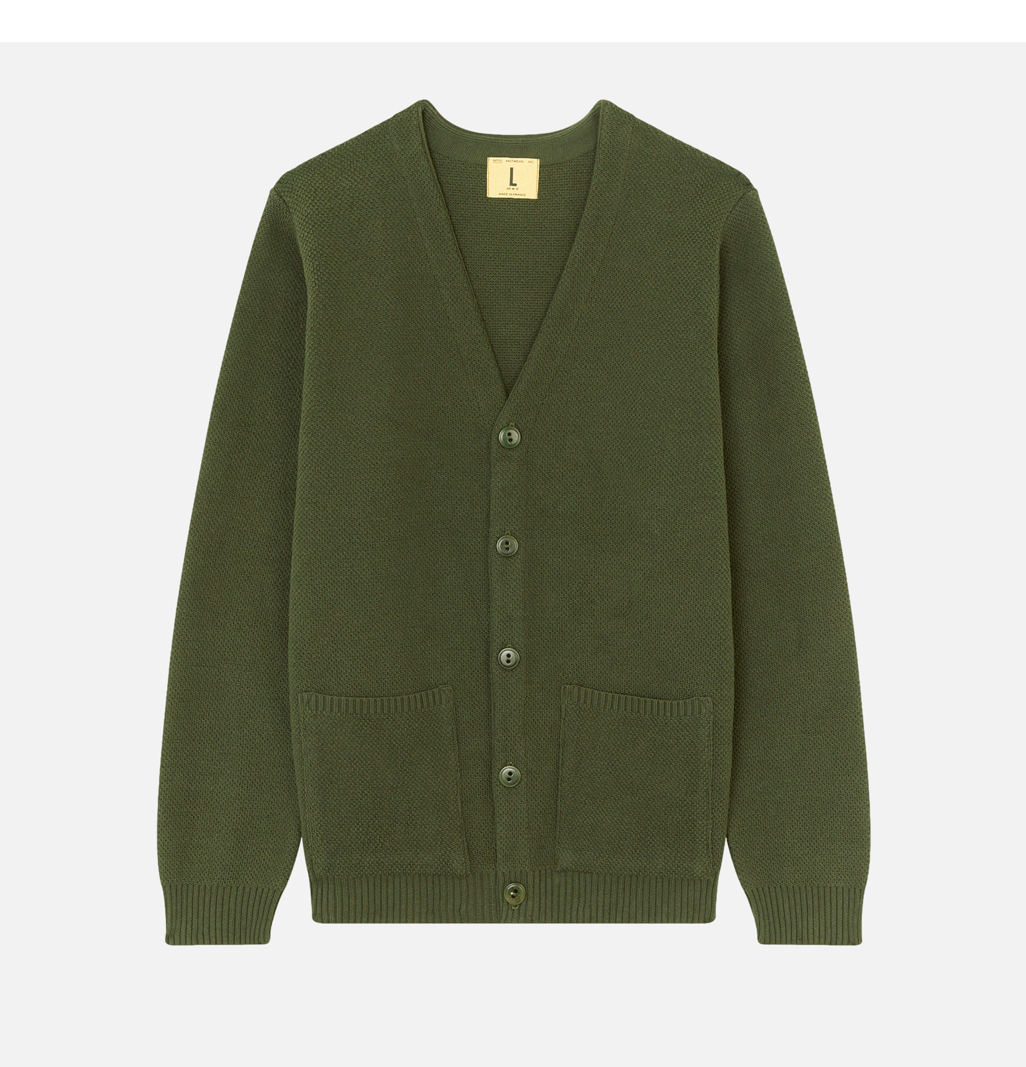 Nitto Knitwear Gilet Youri Coton Green