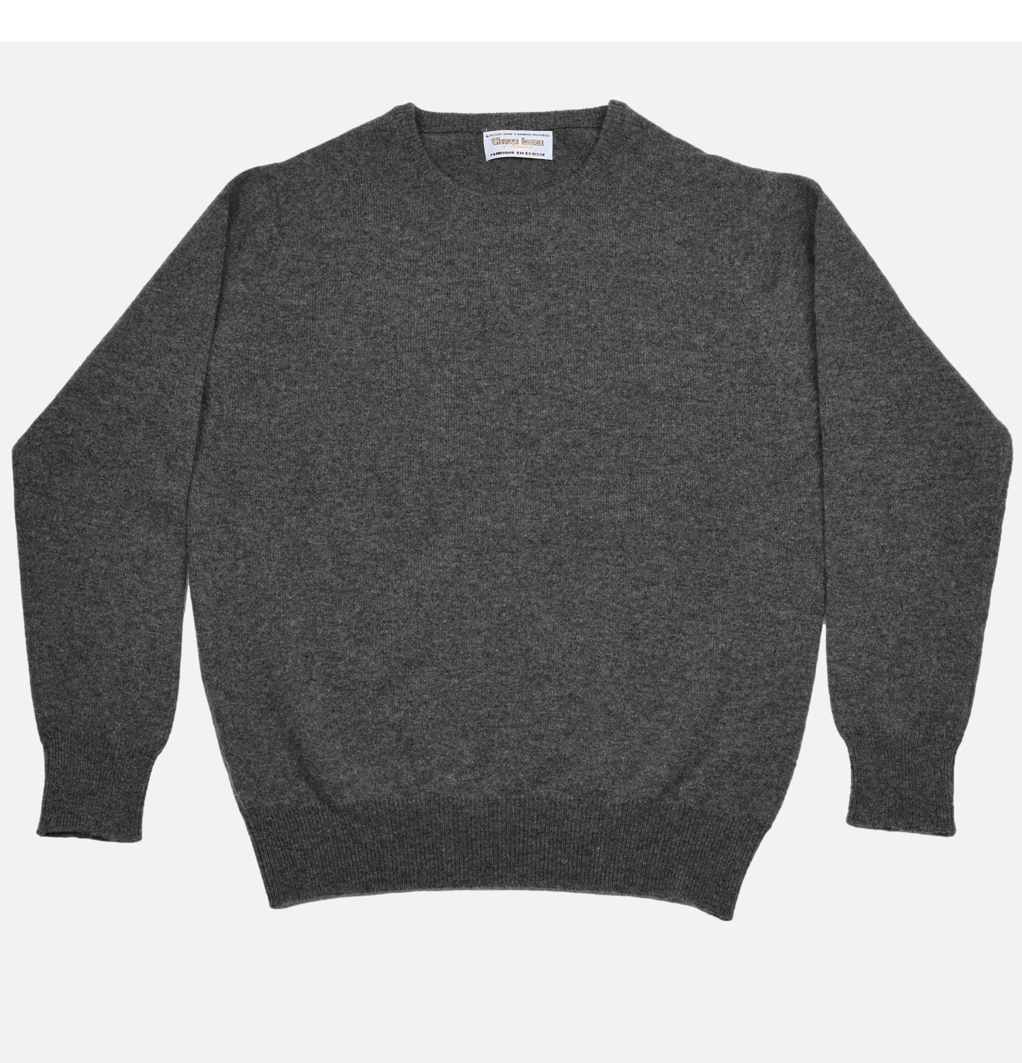 William Lockie Round Neck Pullover Charcoal