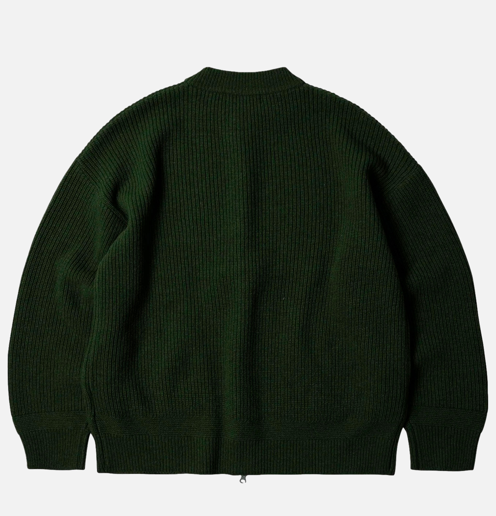Frizmworks – Wool Deck Zip Cardigan Forest Green