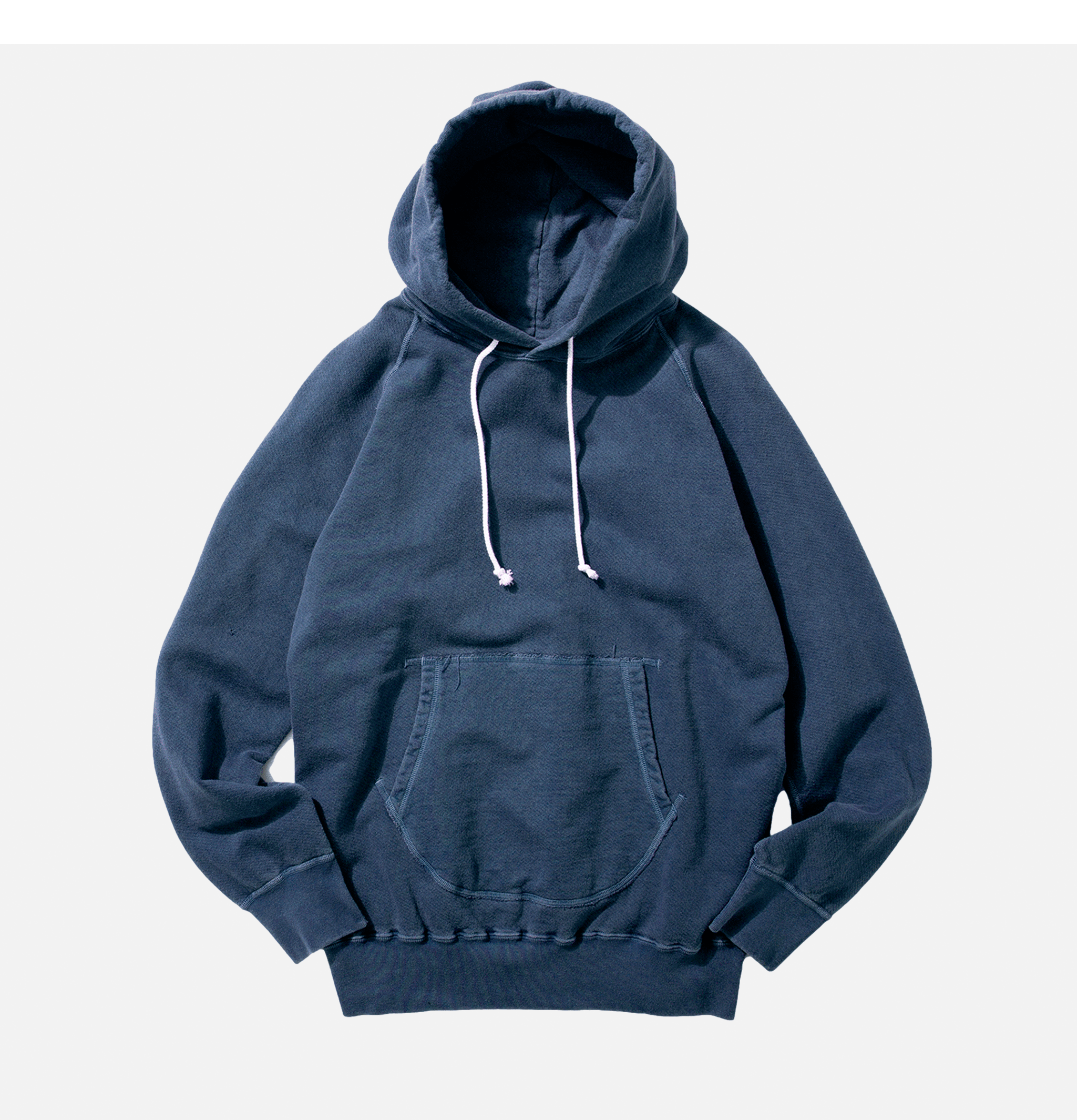 Good On Japan Pullover Hooded Sweat Pigment Dyed Navy.