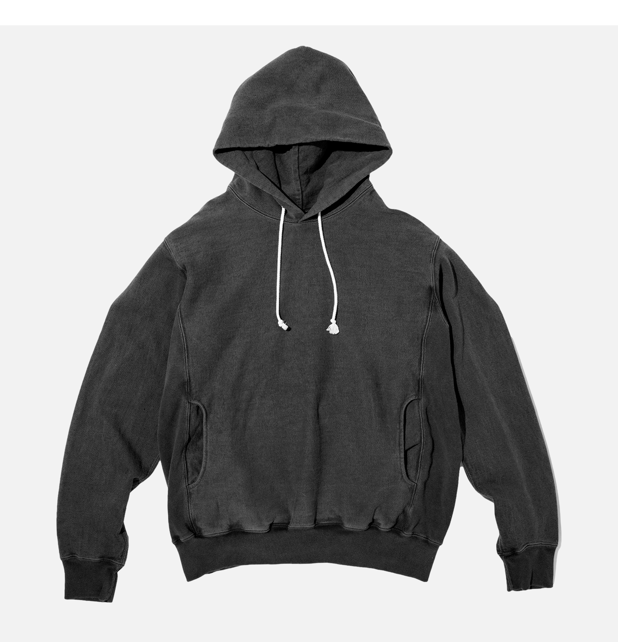 Good On Japan Sweat Heavy Hooded Crew Black.