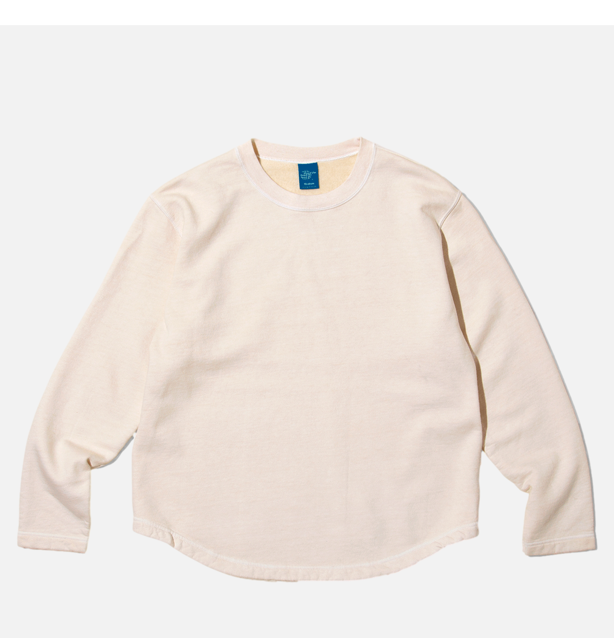 Good On Japan Rough Crew Sweater Pigment Dyed Natural.