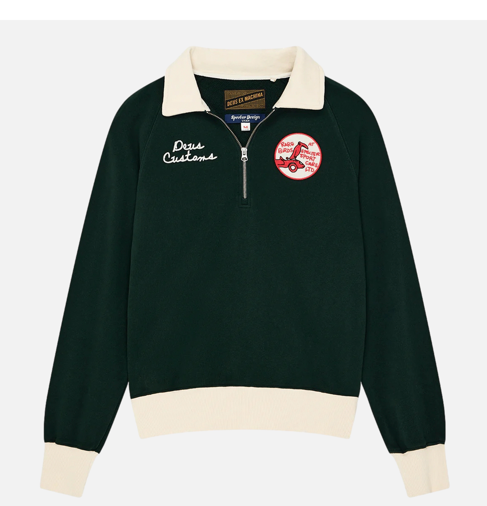 Deus x Specter Studios - Zip Neck Fleece Green