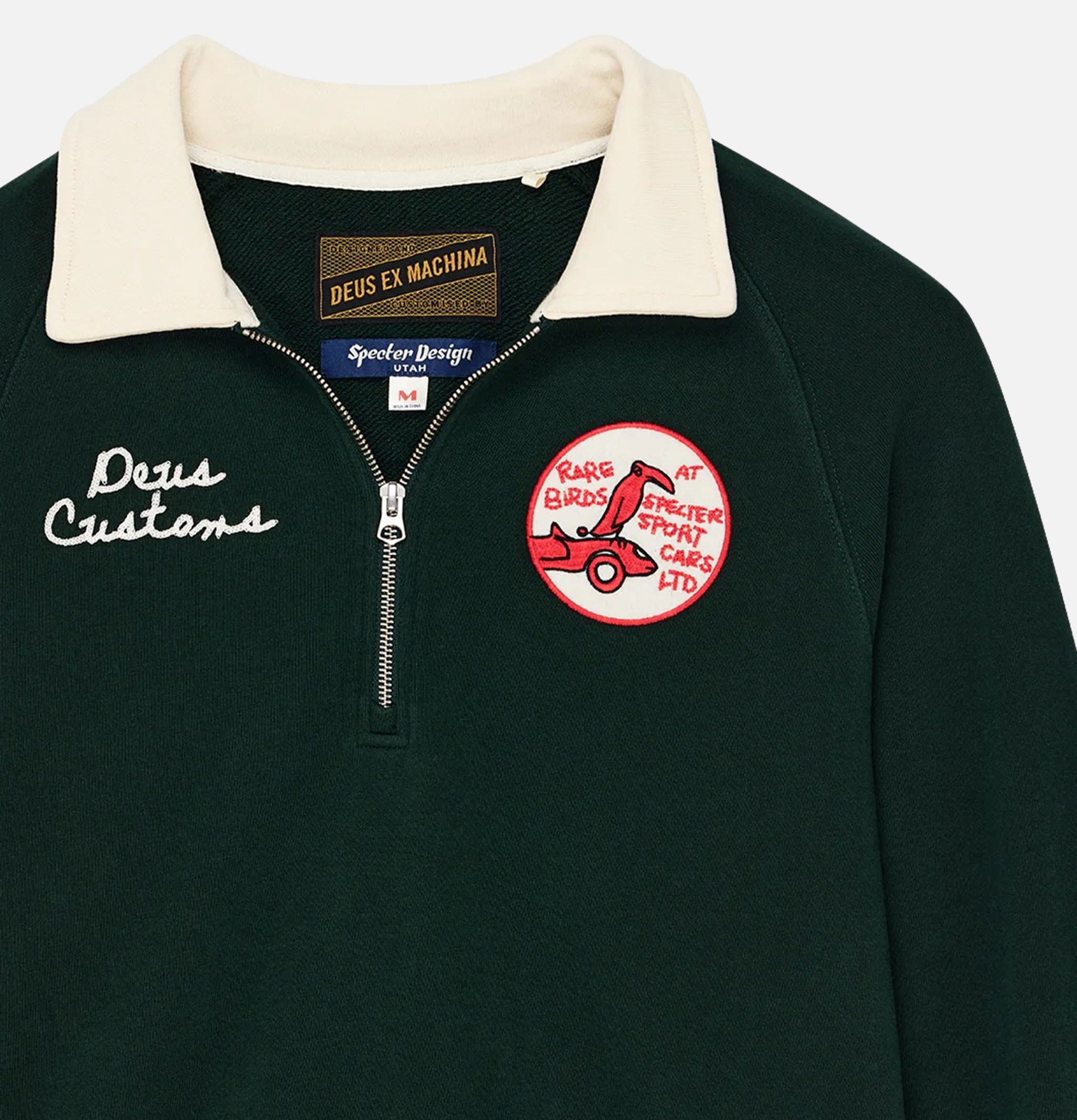 Deus x Specter Studios - Zip Neck Fleece Green