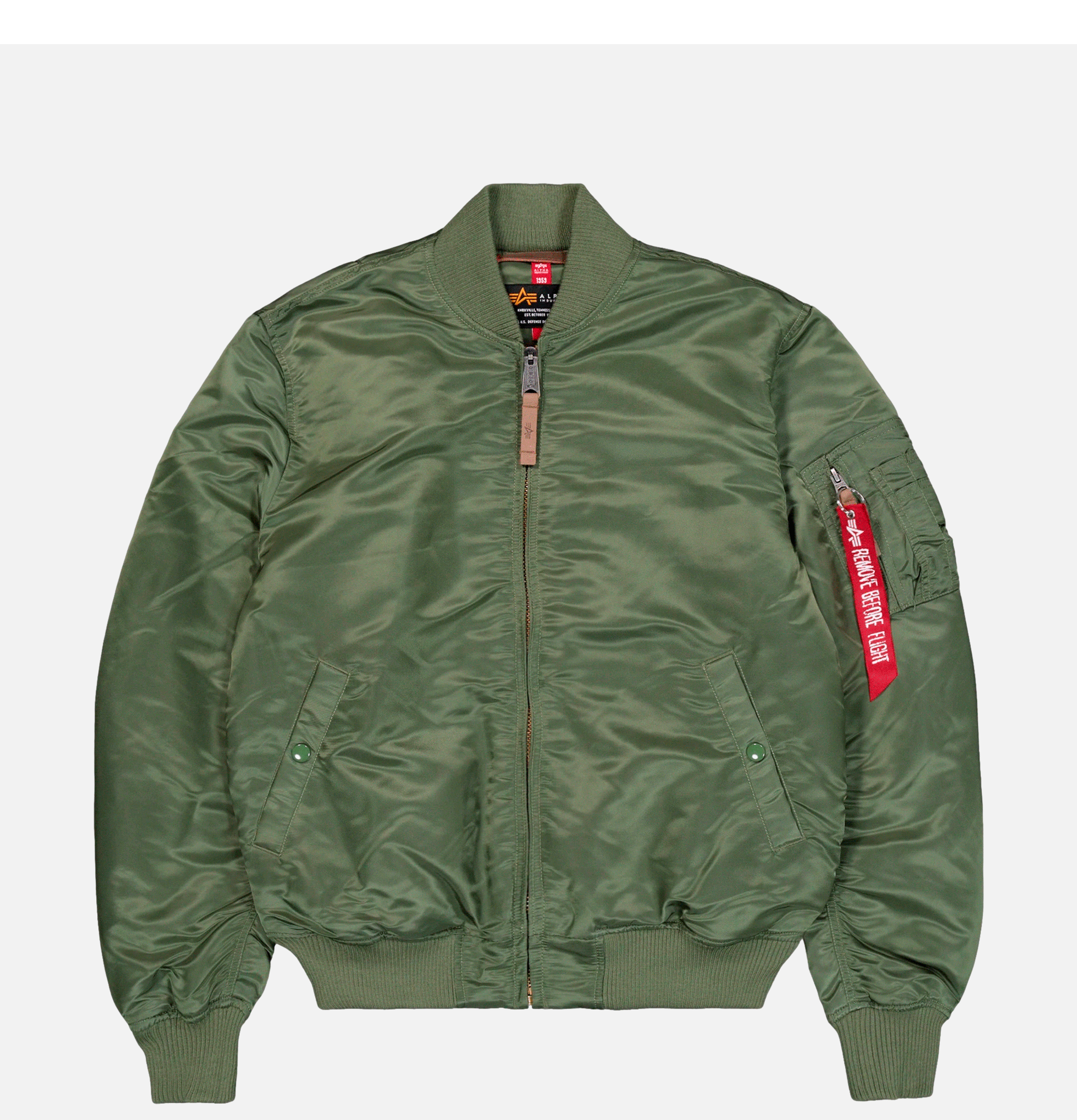 Alpha Industries Bomber Jacket Ma-1 Sage Green.