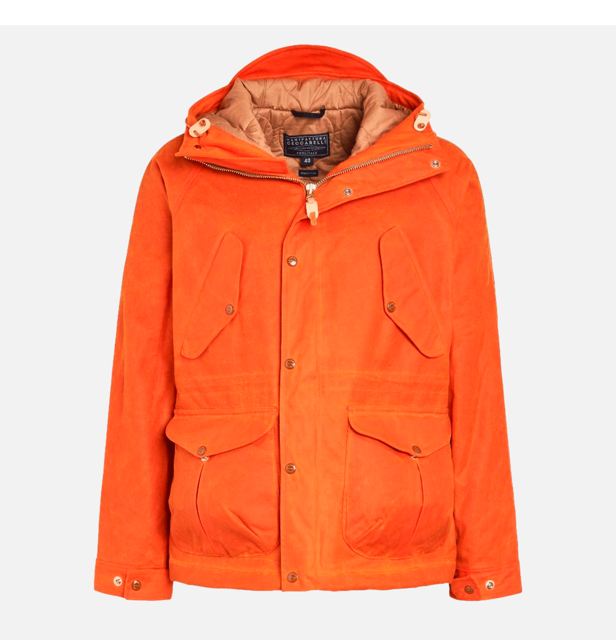 Manifattura Ceccarelli Blouson Fisherman Parka Orange.