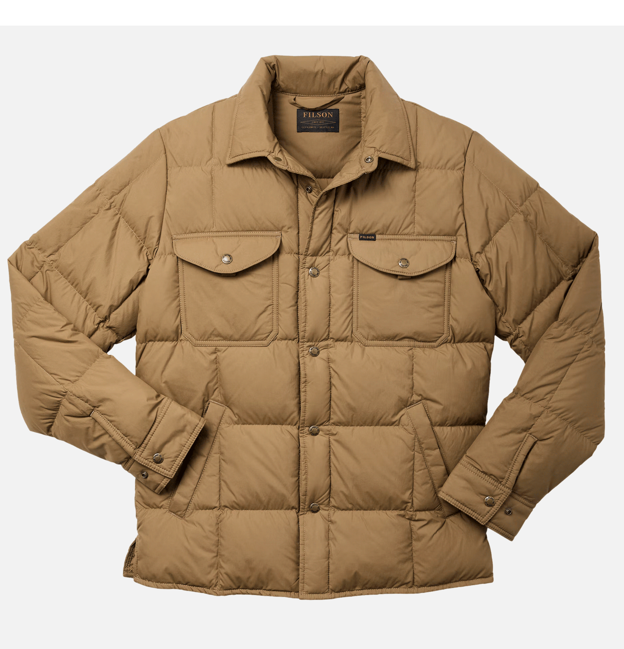 Filson Lightweight Down Jac Shirt Tan