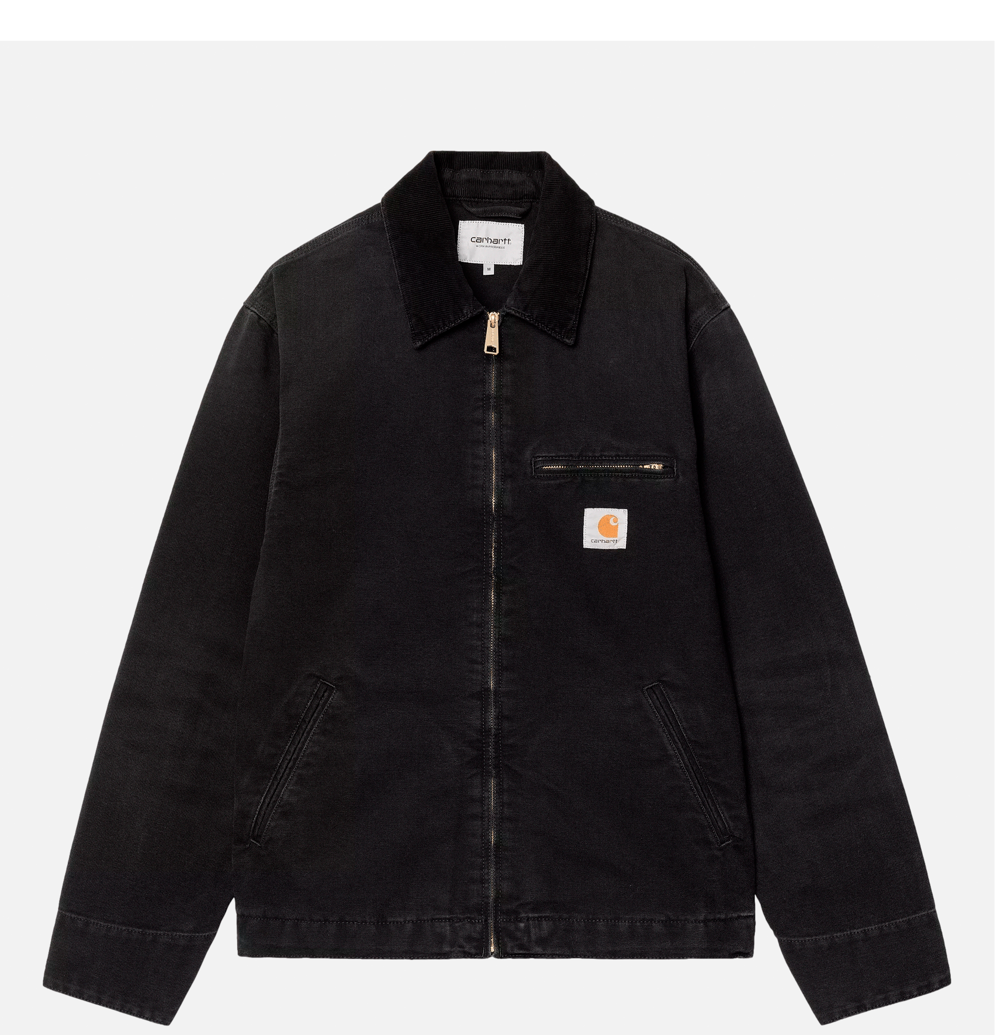 Carhartt WIP Detroit Jacket Black Canvas Stone