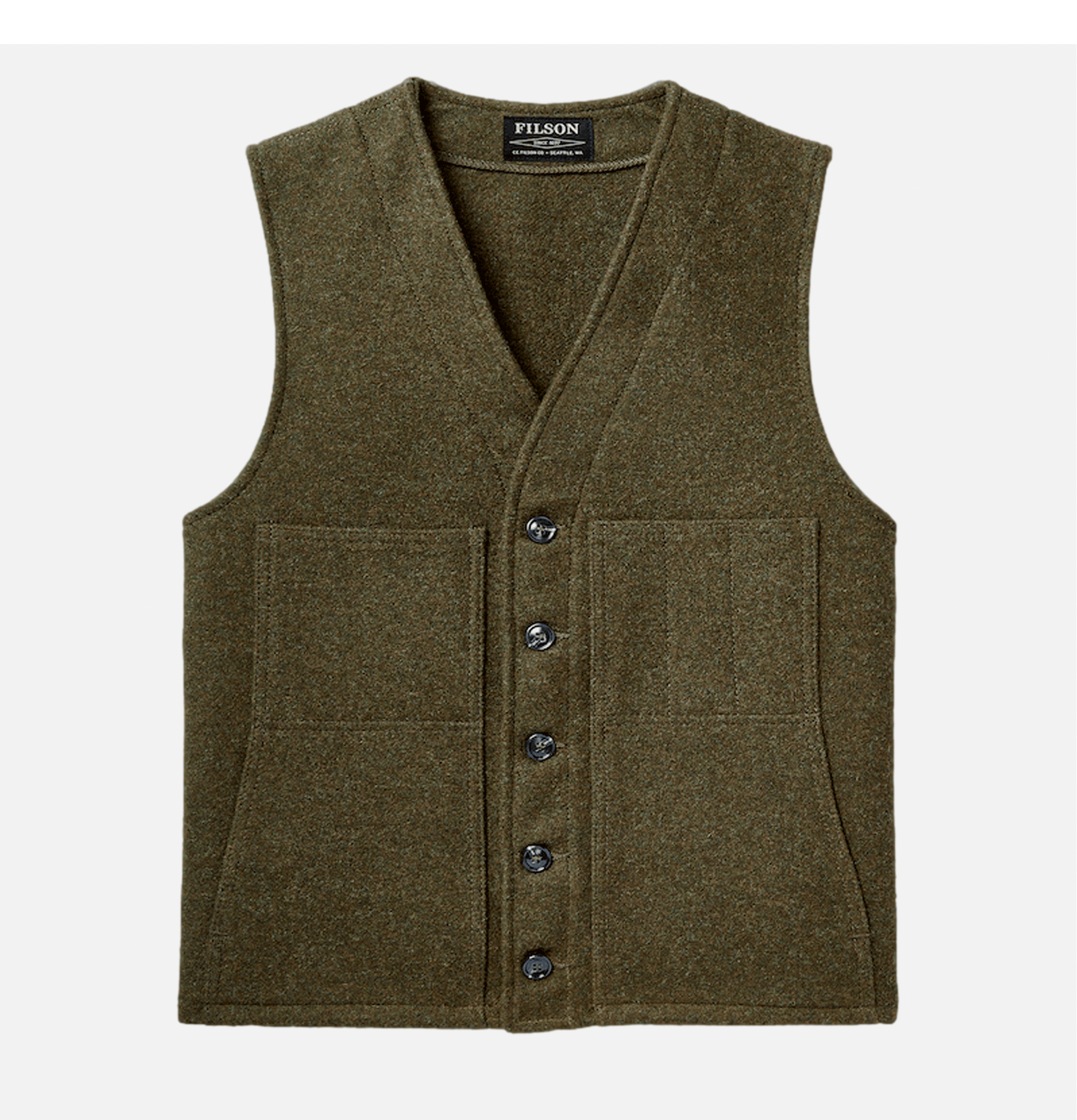 Filson Mackinaw Wool Vest 10055 Forest Green