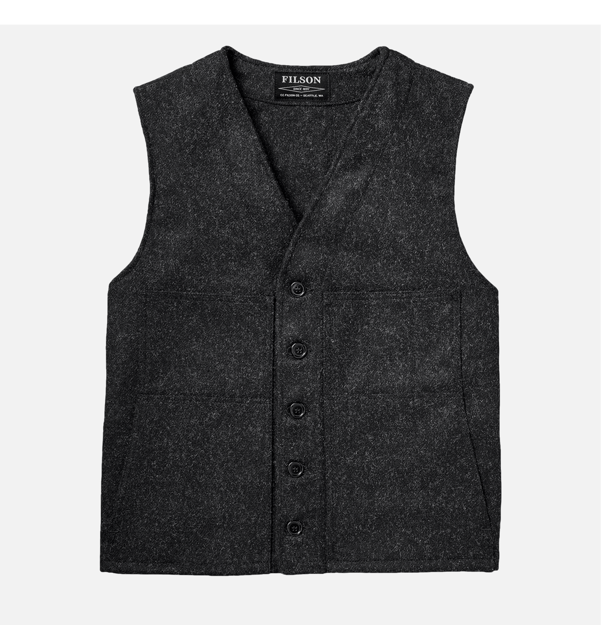 Filson Mackinaw Wool Vest 10055 Charcoal.