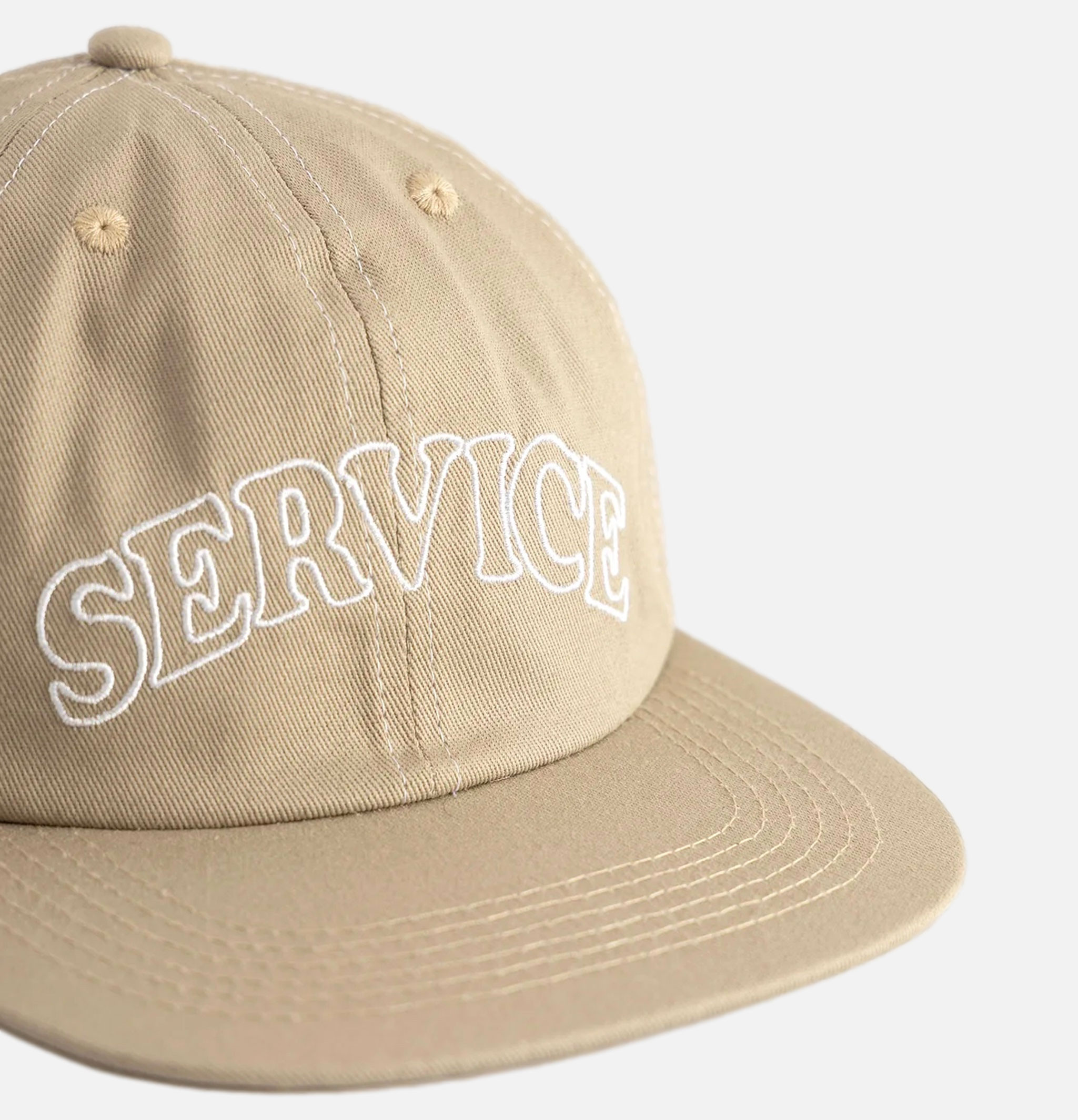 Service Works Arch Logo Contrast Stitch Cap en Bone