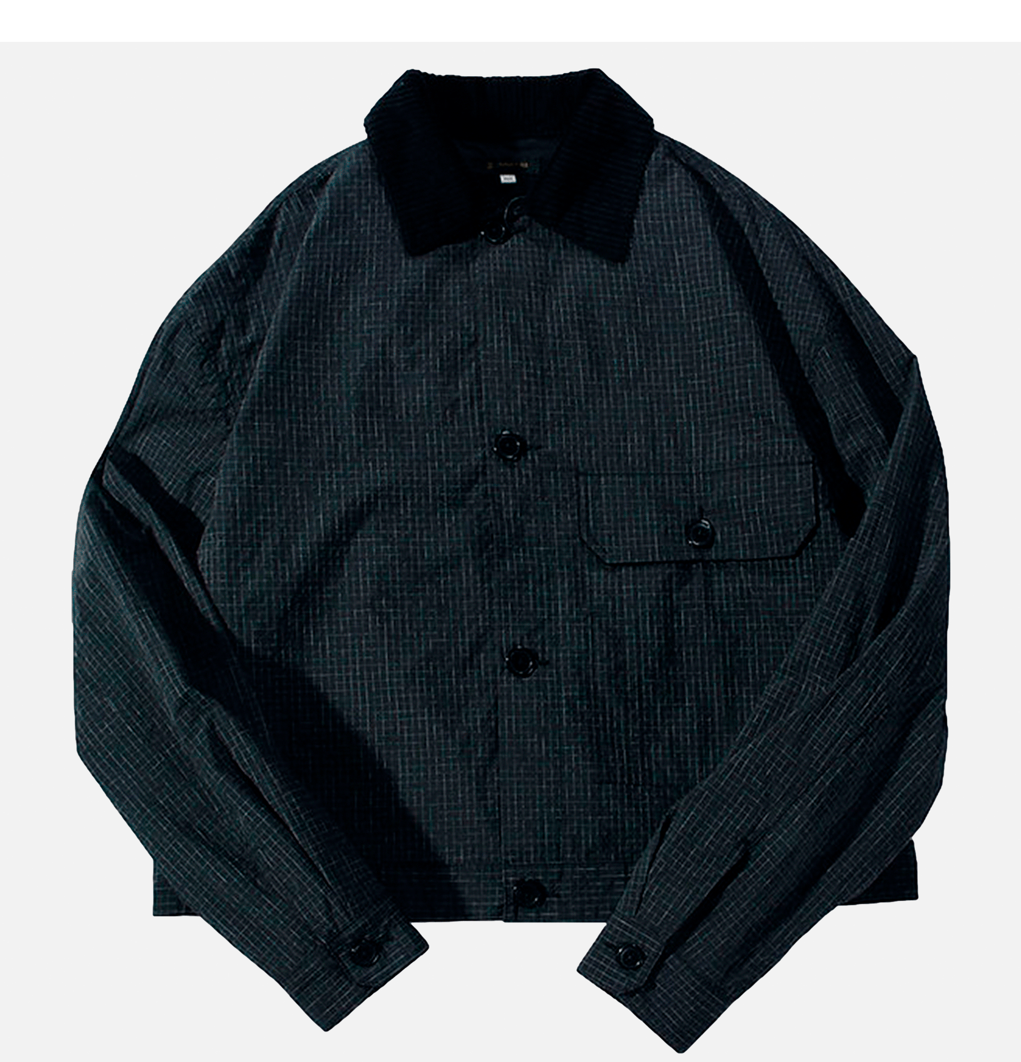 Standard Types Cropped Work Jacket Check Black