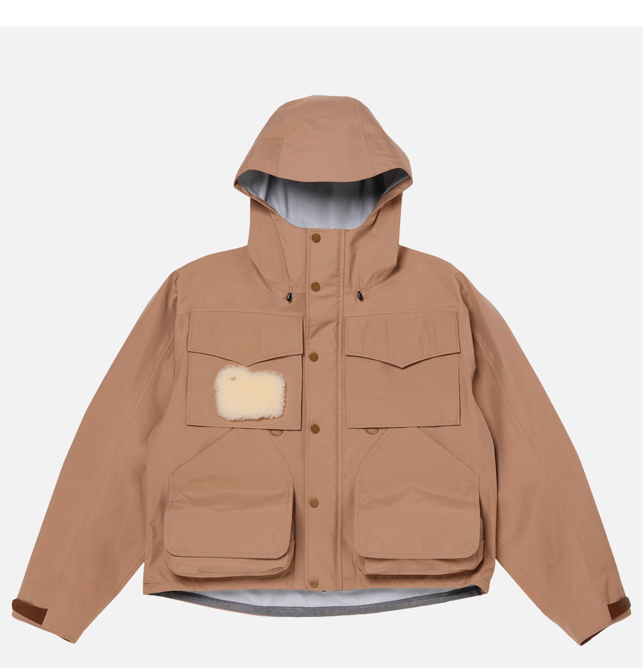 Woolrich Veste d'équipement de pêche GORETEX 3L Beige