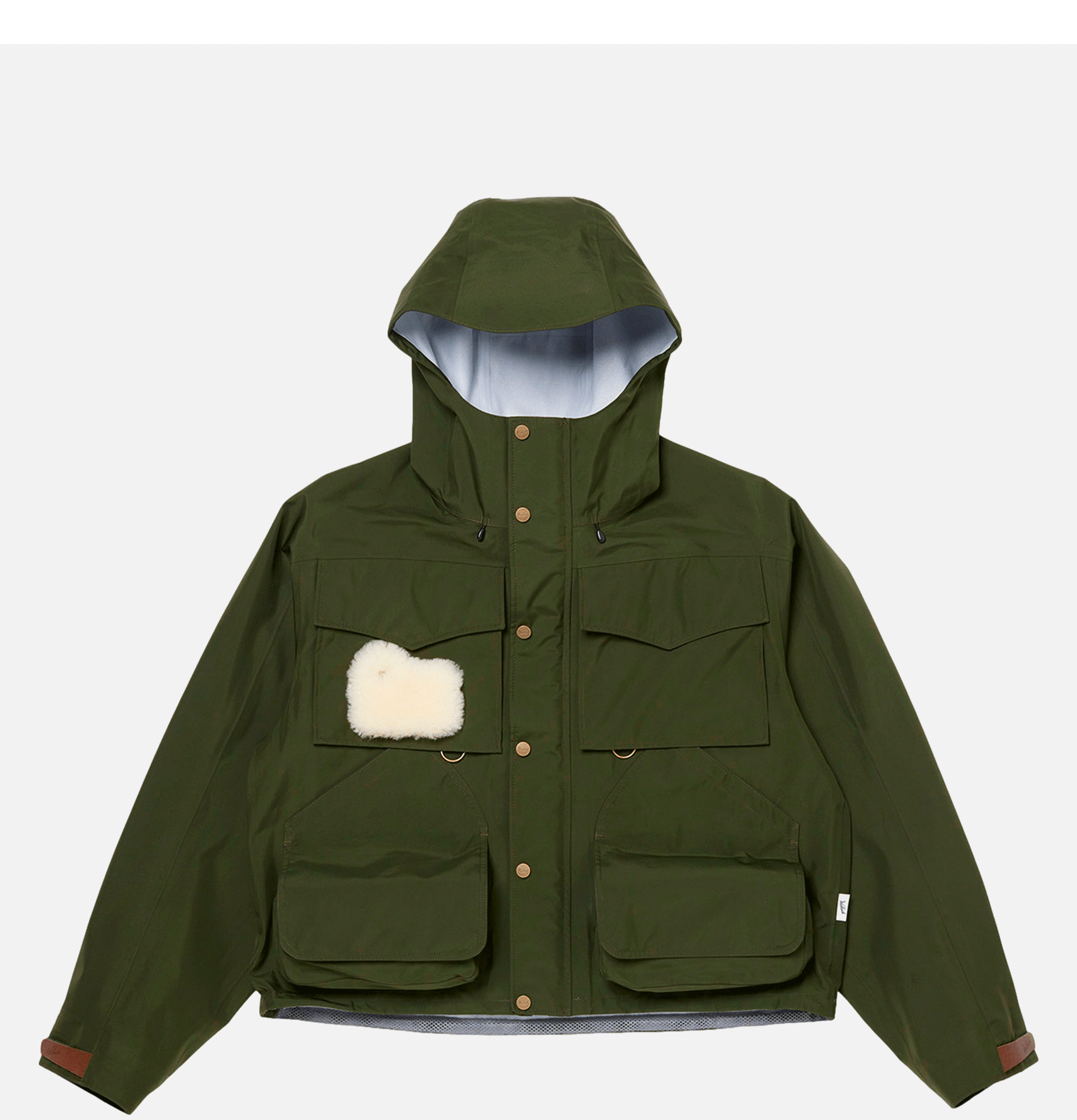 Woolrich GORETEX 3L Green Fishing Equipment Jacket