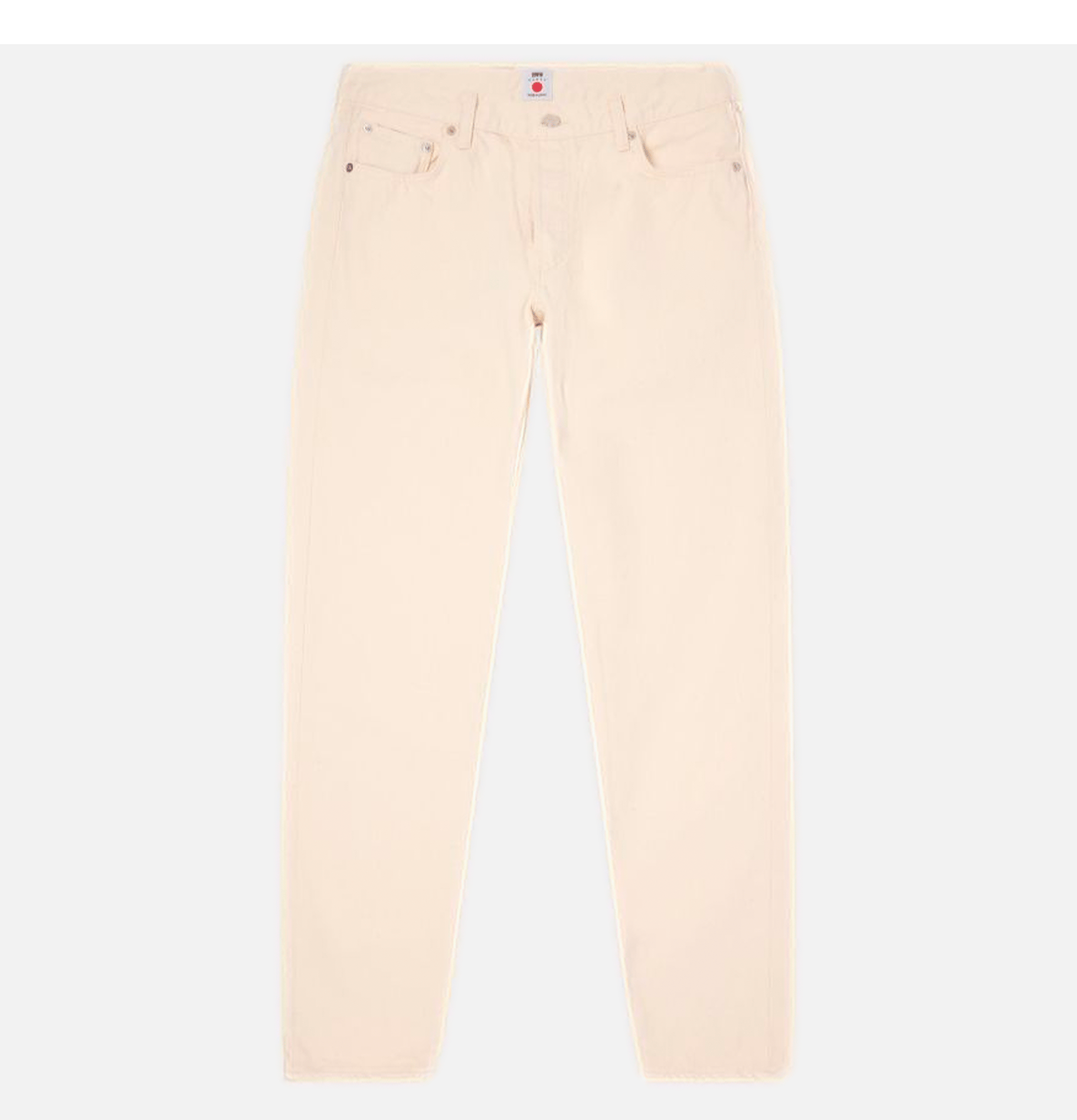Edwin Japan Regular Tapered Nihon Menpu Rainbow Selvage Natural.