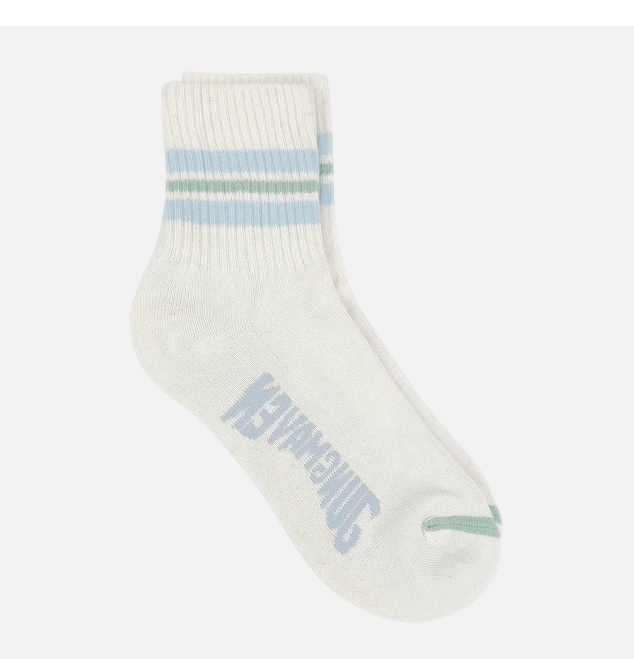 Jungmaven Ankle Socks Stripe Blue Pistachio