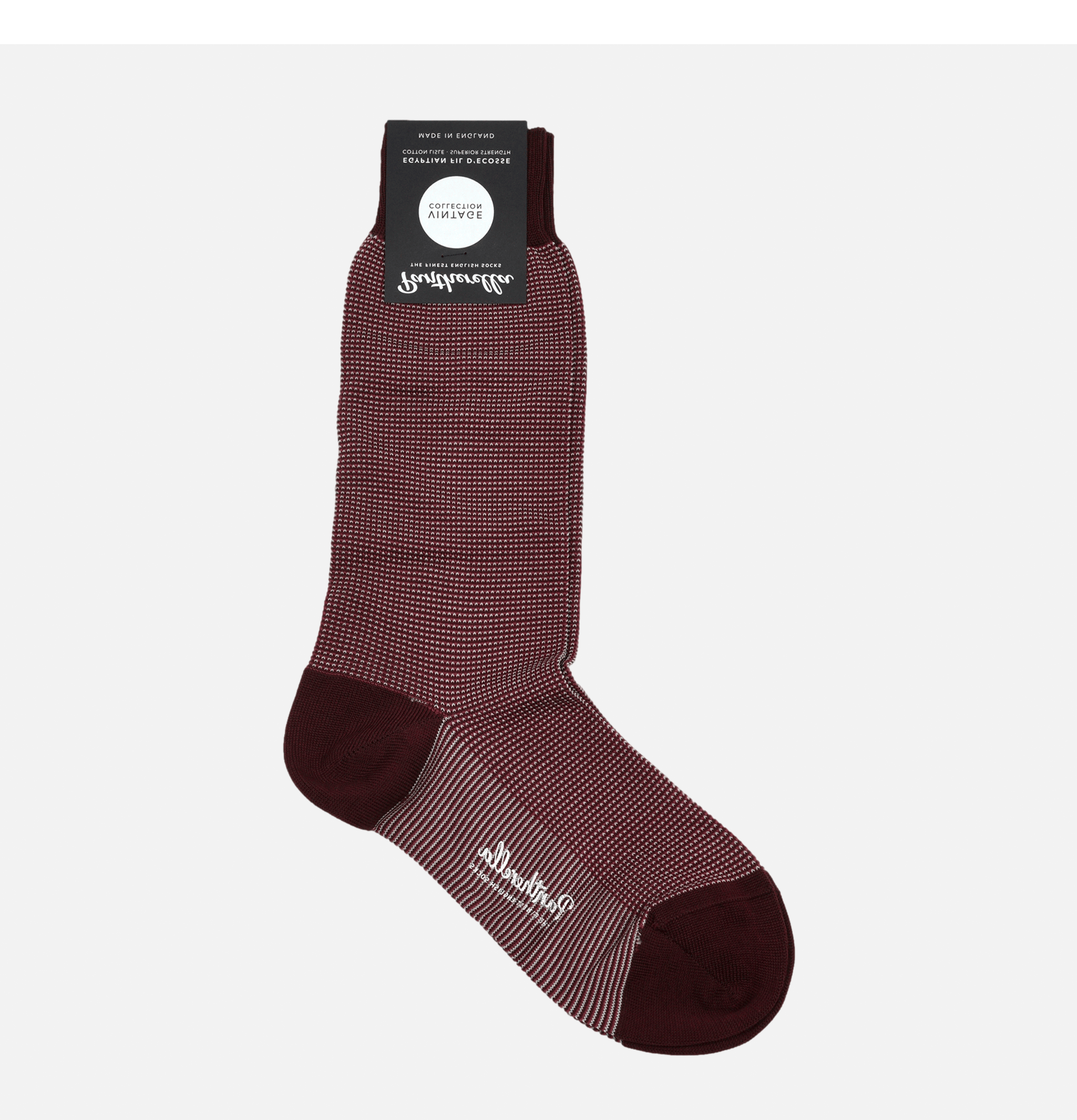 Pantherella Tewkesbury Burgundy socks