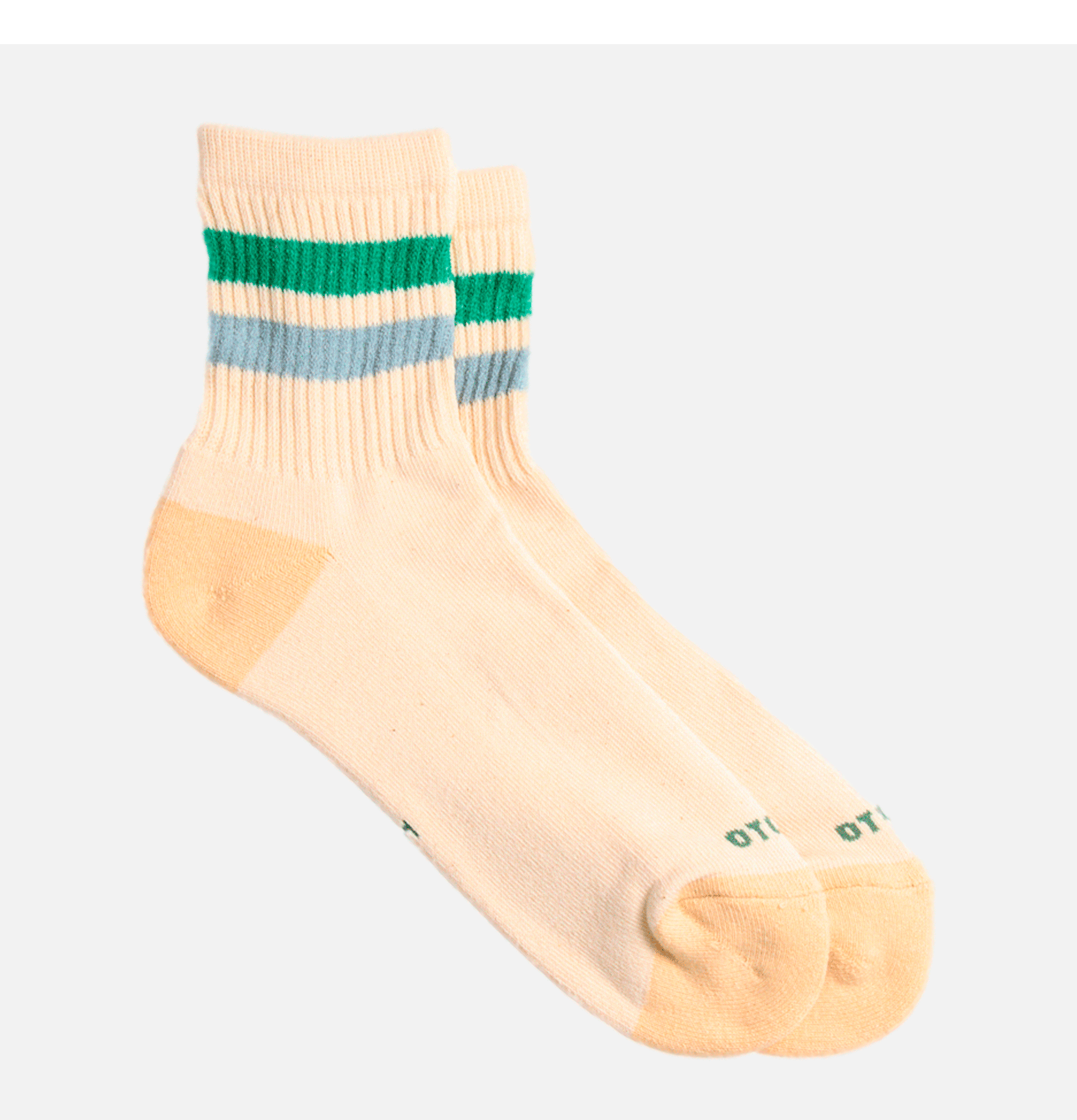 Rototo Socks Retro Athletic Green & Blue