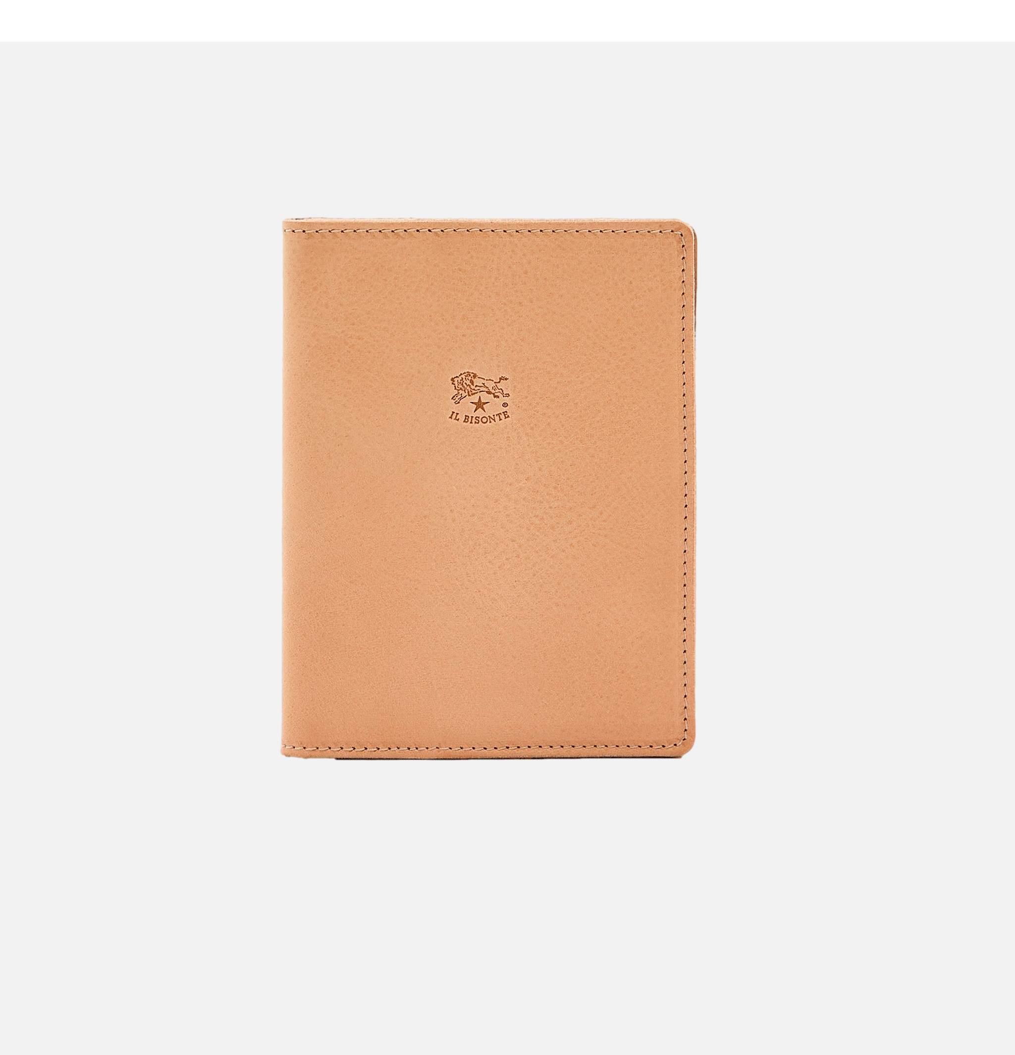 Il Bisonte Natural cowhide leather passport holder