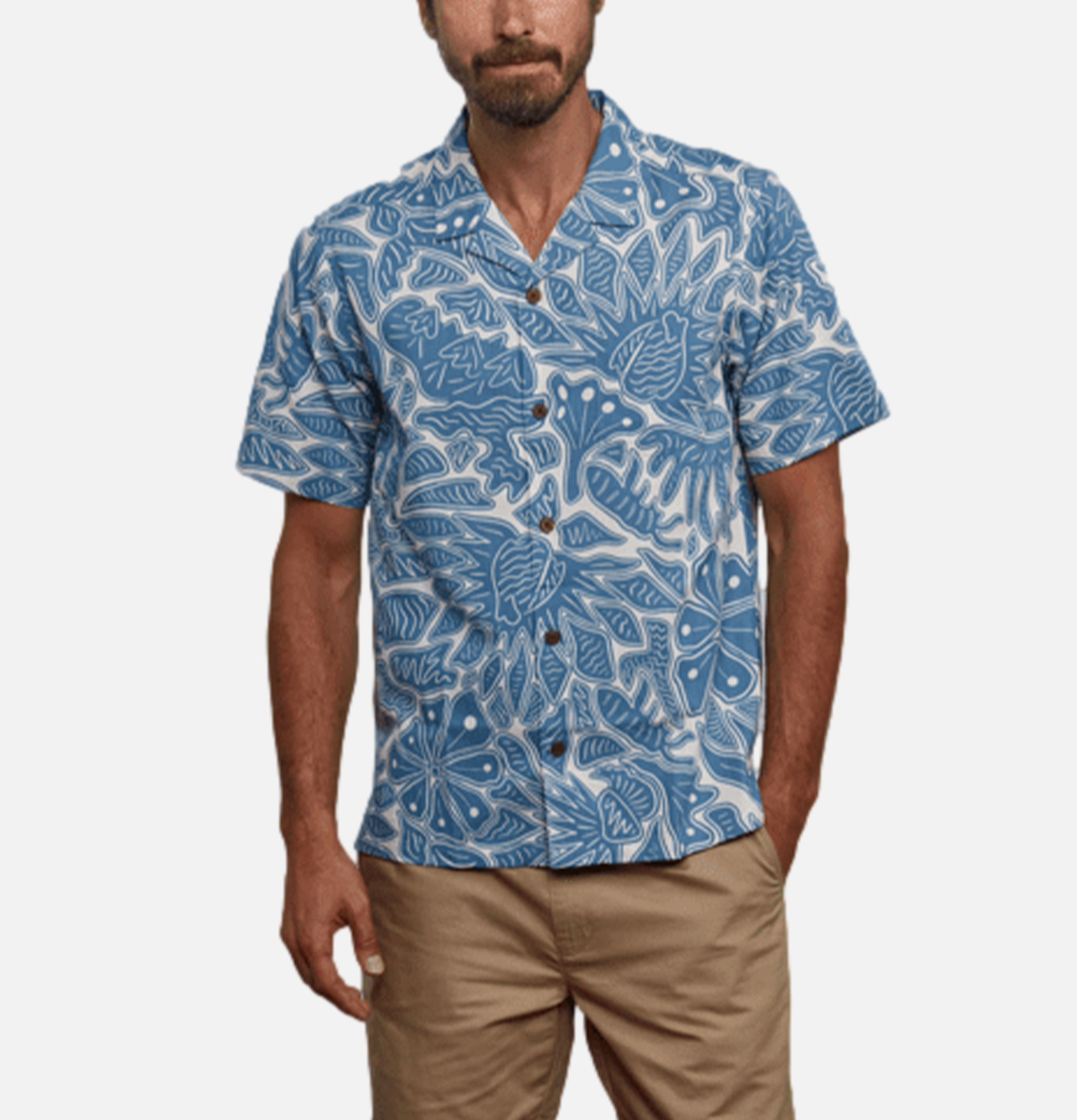 Patagonia Tidal Threads Camp Bees and Flowers: Still Blue