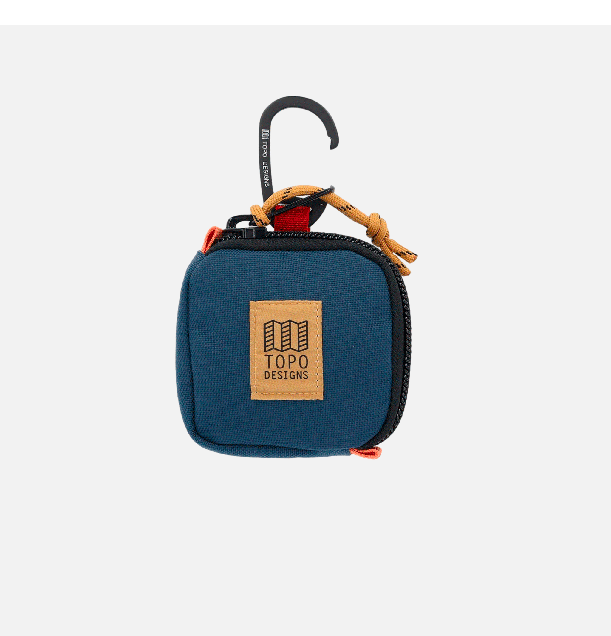 Square Bag Topo Design in Pond Blue.